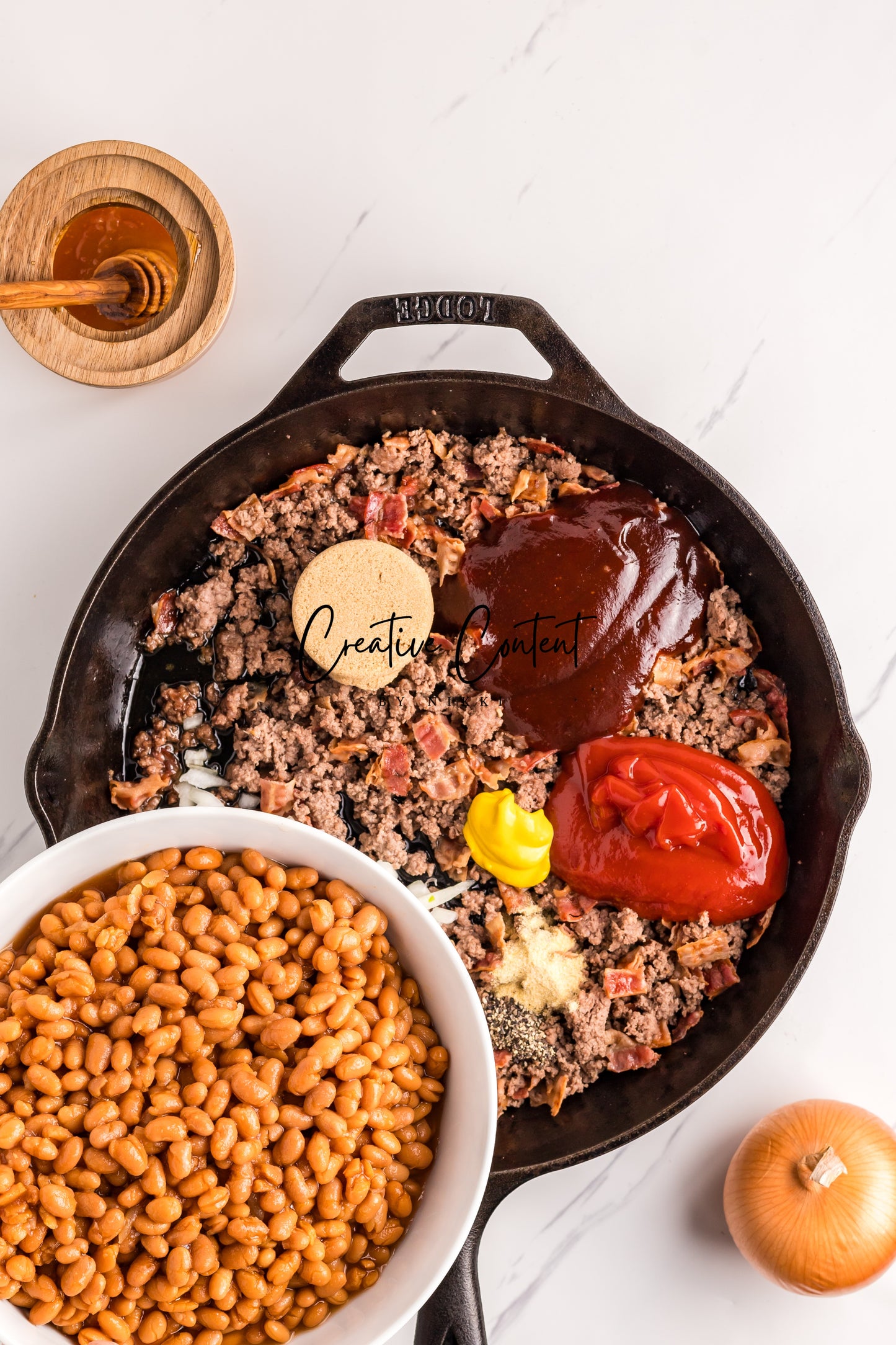 Baked Beans With Ground Beef - Set 1 of 2