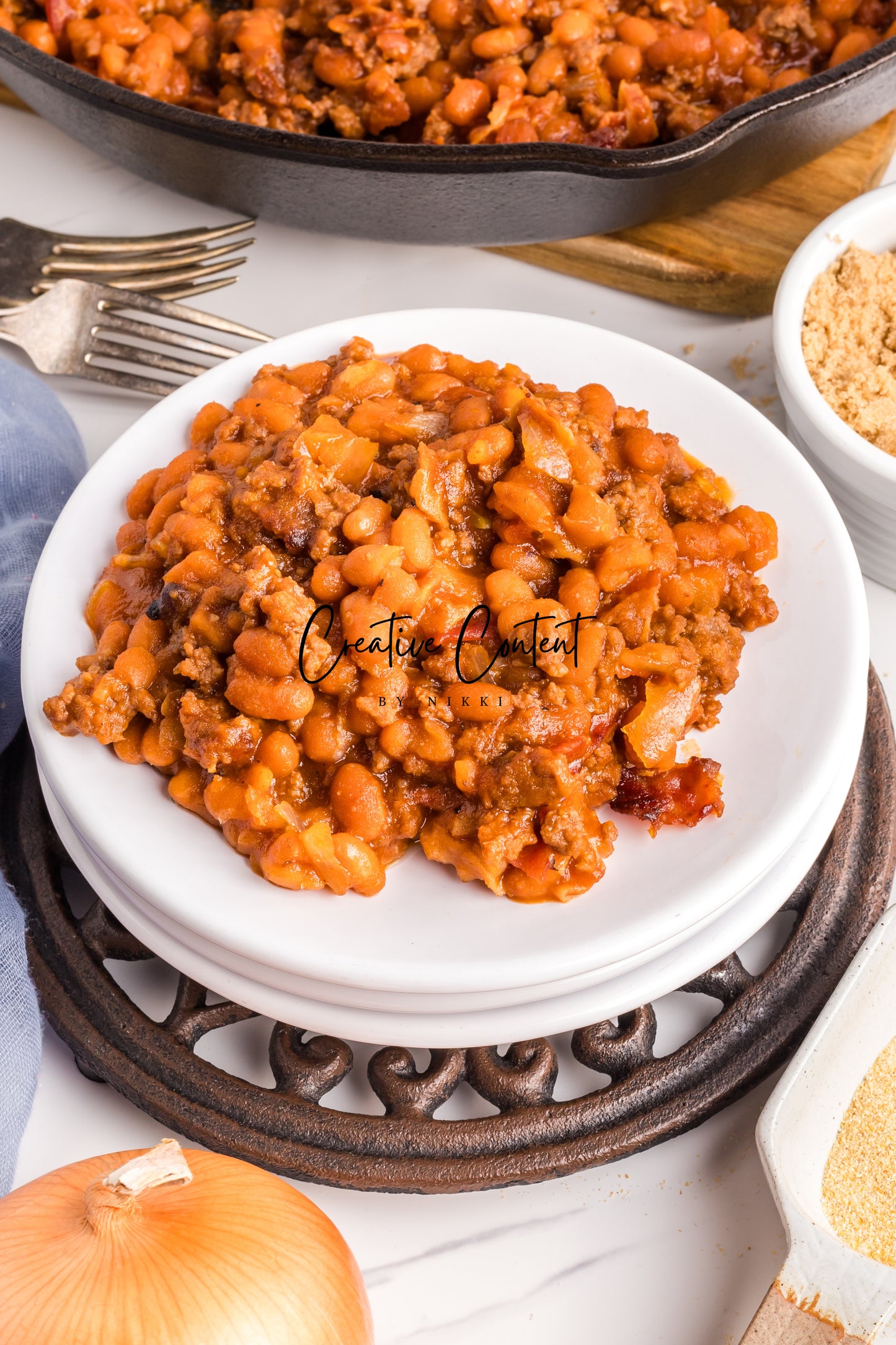 Baked Beans With Ground Beef - Set 1 of 2