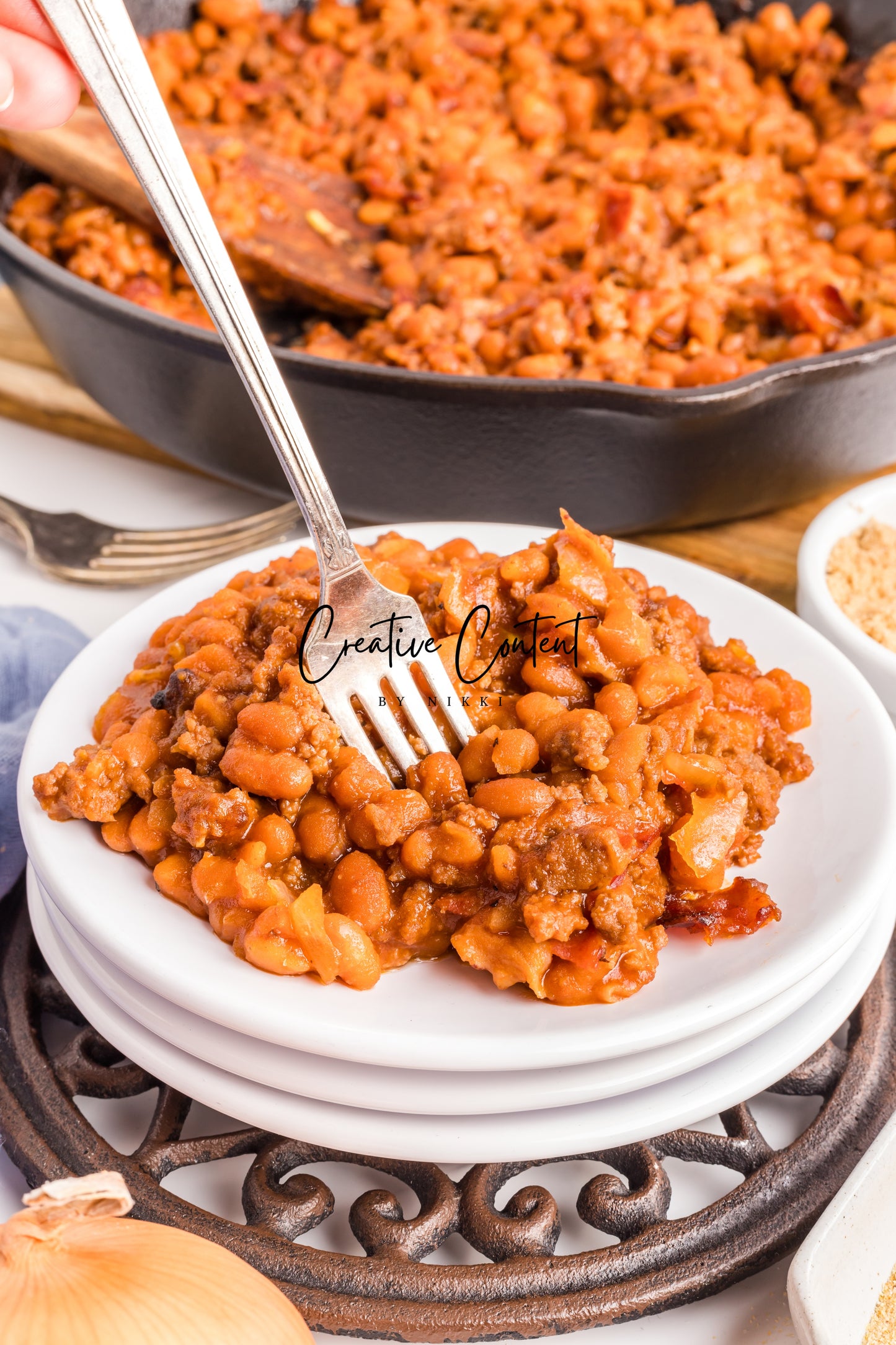 Baked Beans With Ground Beef - Set 1 of 2