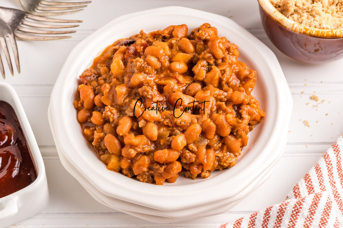 Baked Beans With Ground Beef - Set 2 of 2
