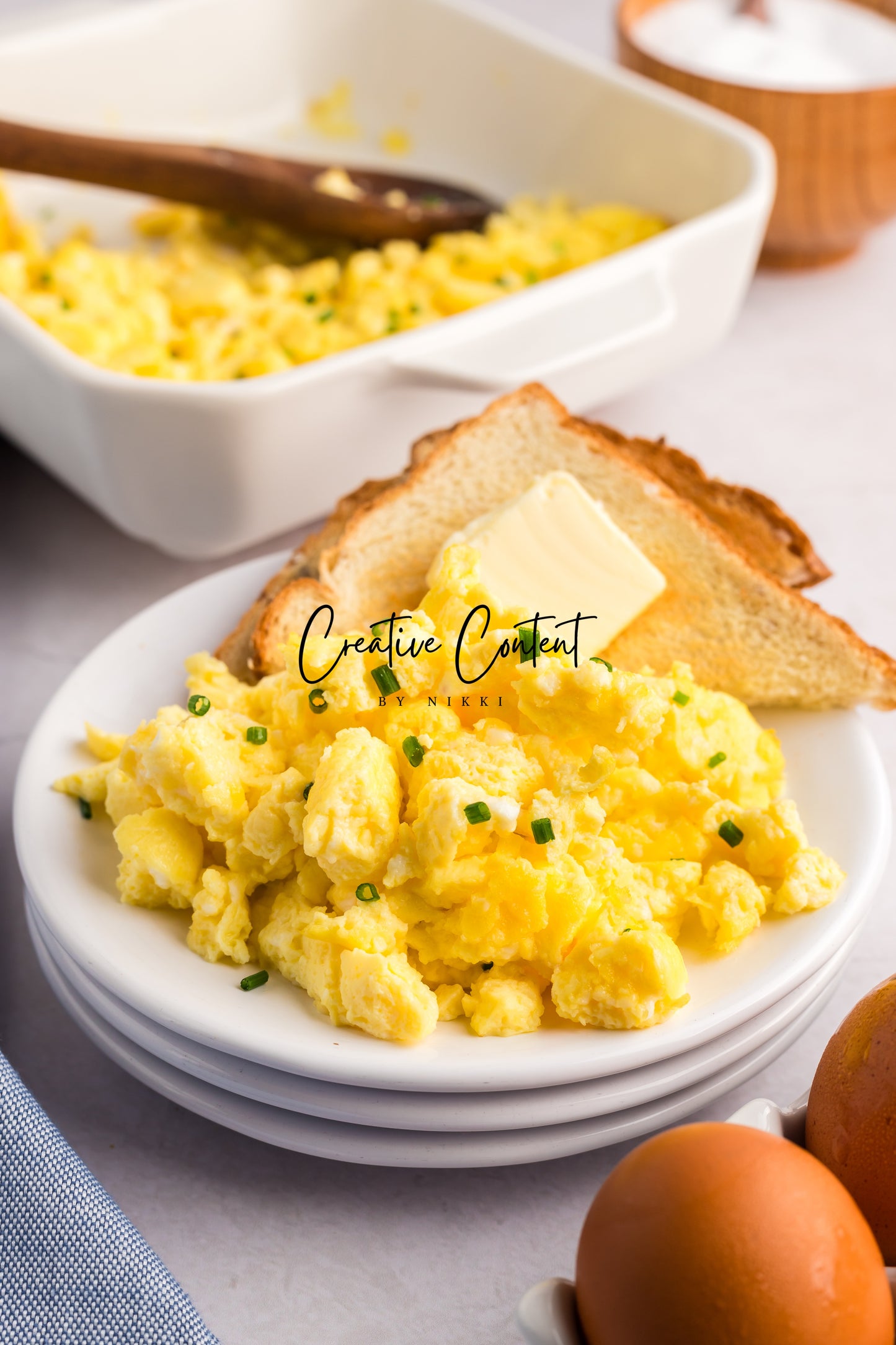 Fluffy Baked Scrambled Eggs - Set 1 of 2