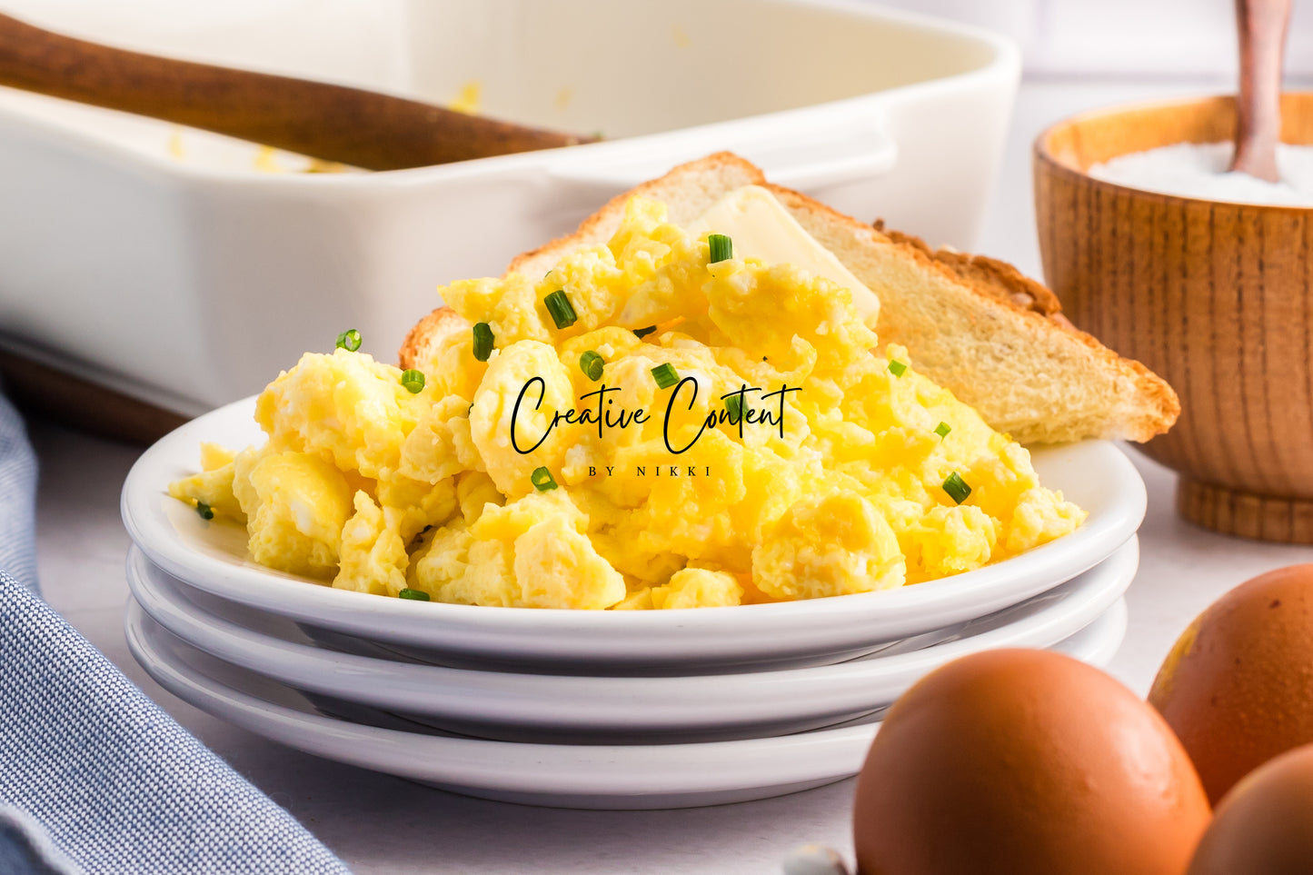 Fluffy Baked Scrambled Eggs - Set 1 of 2