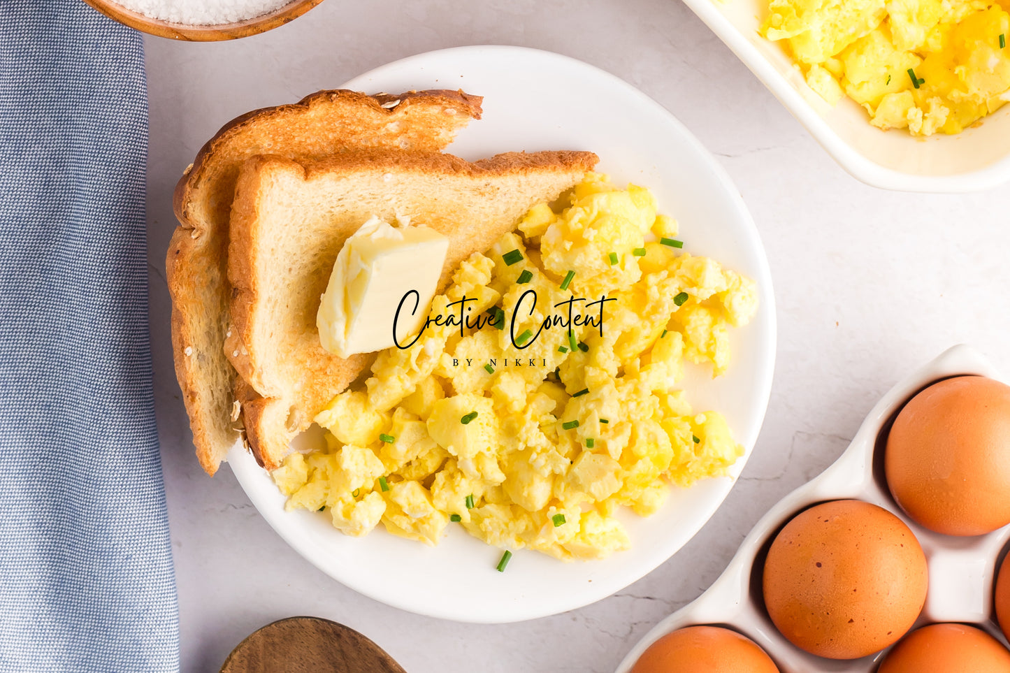 Fluffy Baked Scrambled Eggs - Set 1 of 2
