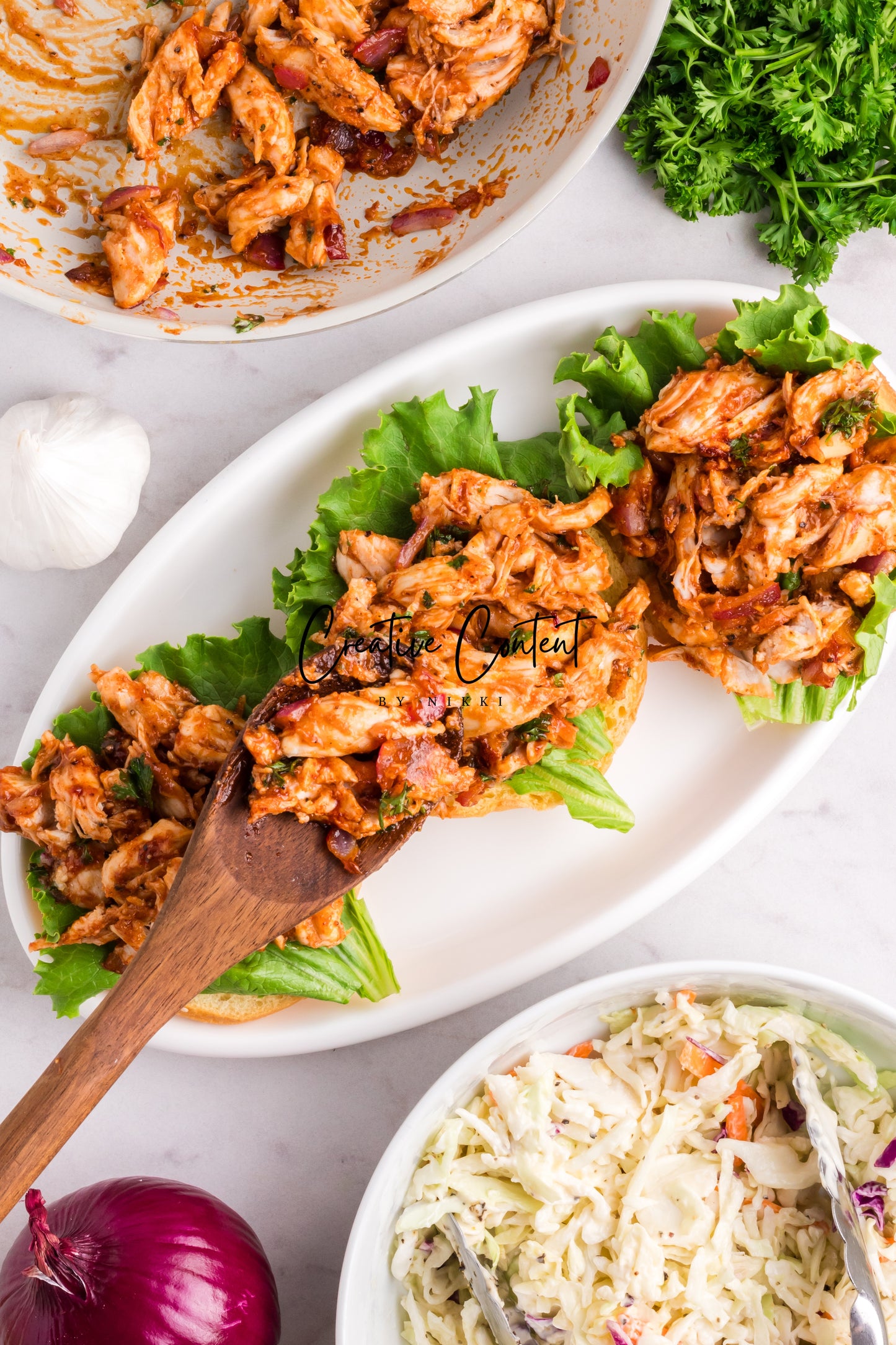 Barbecue Chicken Sandwiches + Homemade Coleslaw - Exclusive