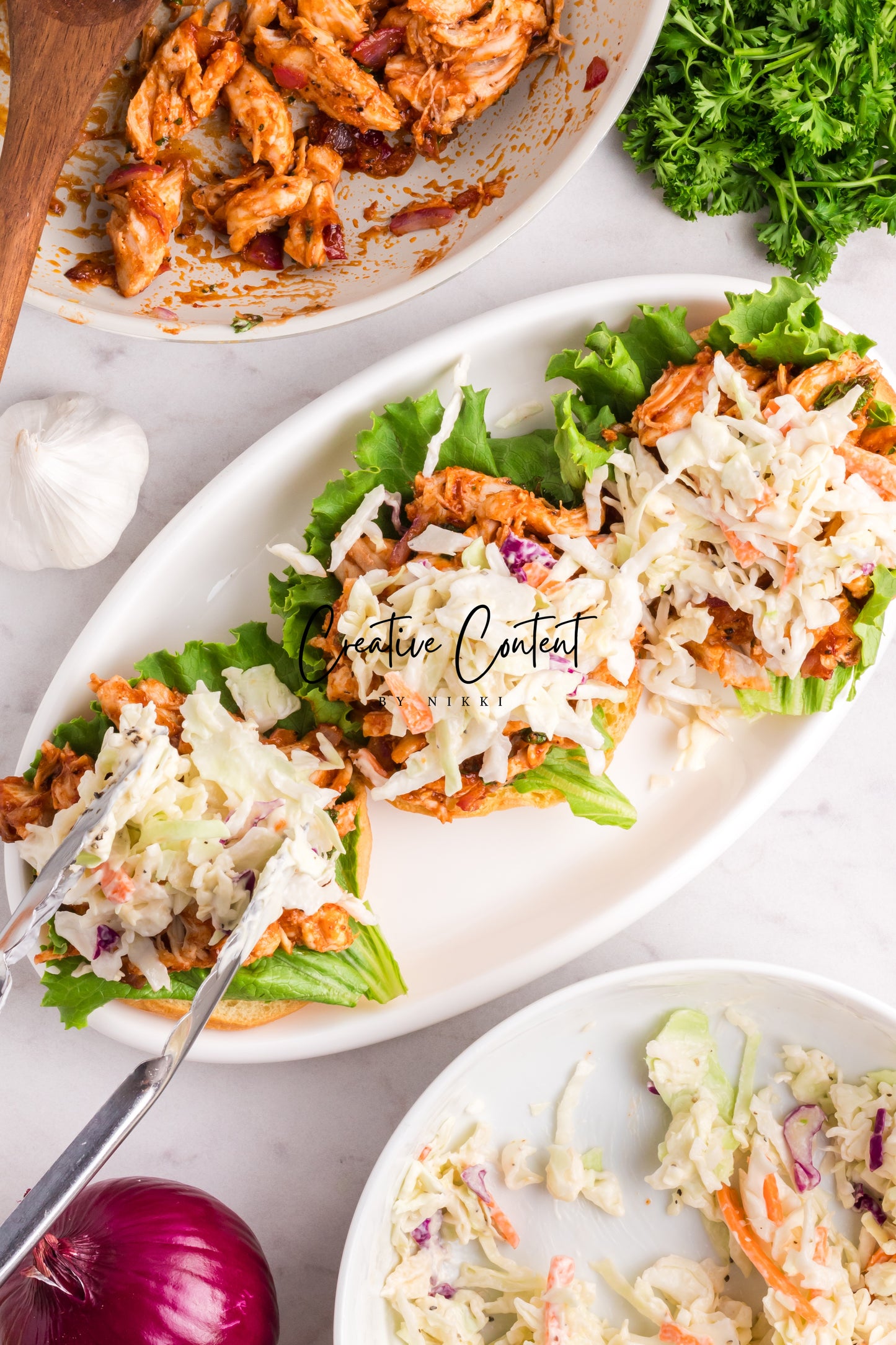 Barbecue Chicken Sandwiches + Homemade Coleslaw - Exclusive