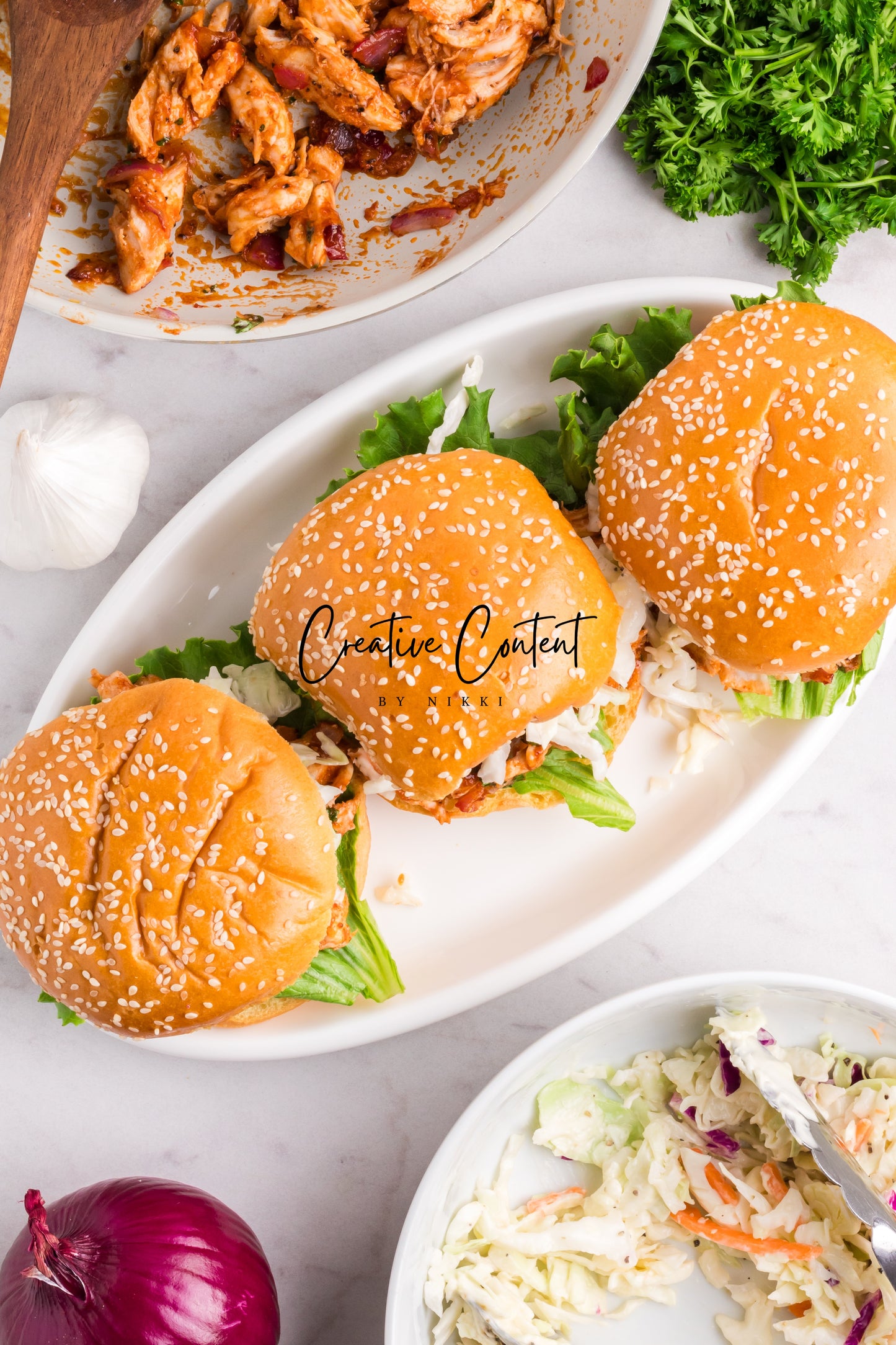 Barbecue Chicken Sandwiches + Homemade Coleslaw - Exclusive