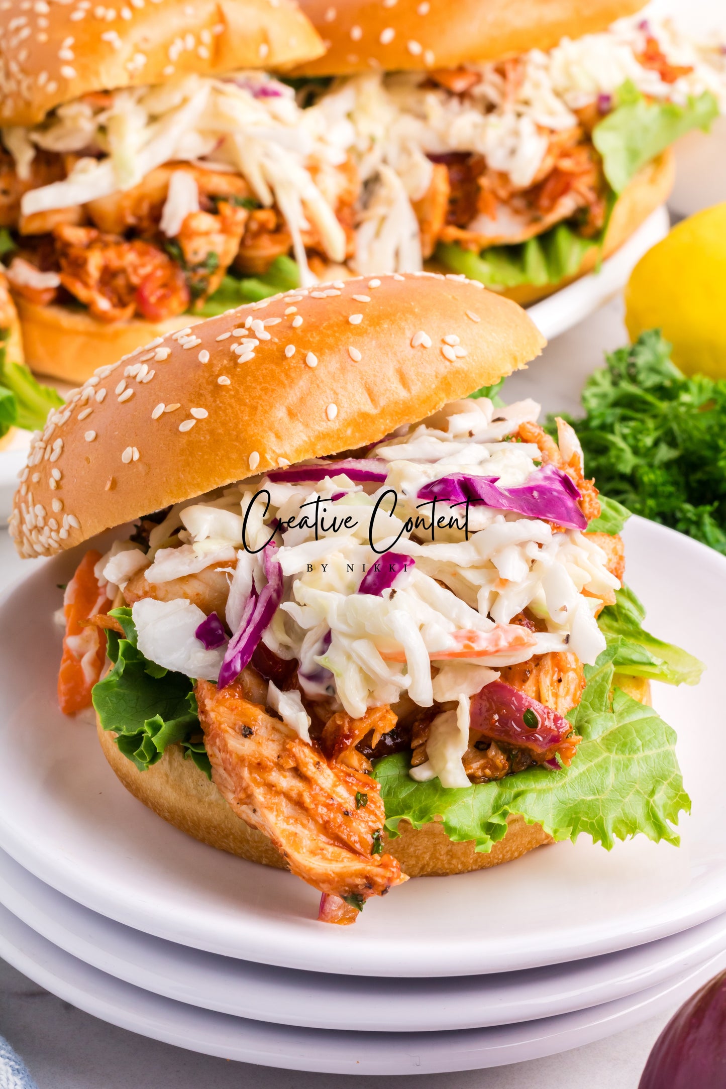 Barbecue Chicken Sandwiches + Homemade Coleslaw - Exclusive