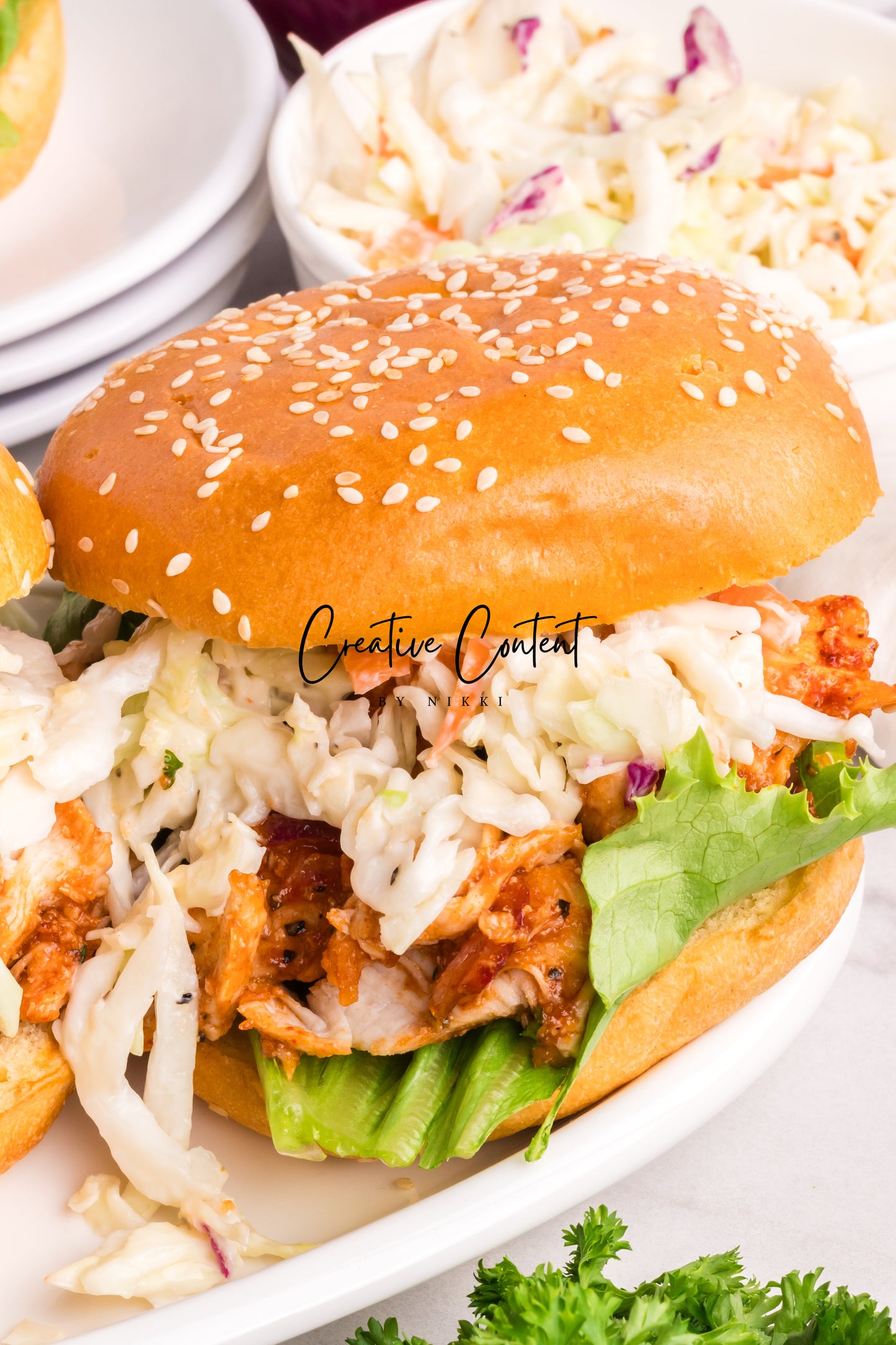 Barbecue Chicken Sandwiches + Homemade Coleslaw - Exclusive