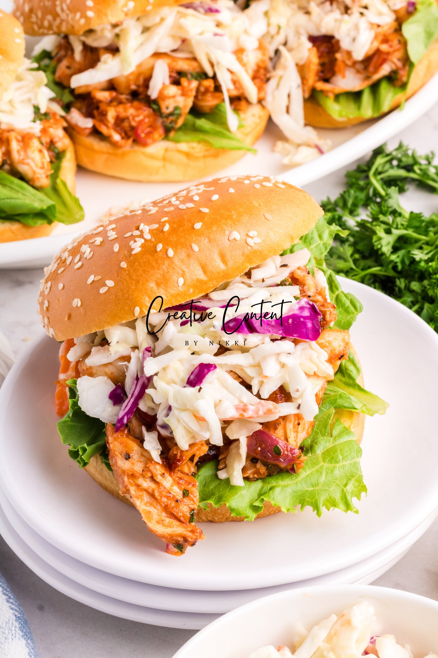 Barbecue Chicken Sandwiches + Homemade Coleslaw - Exclusive