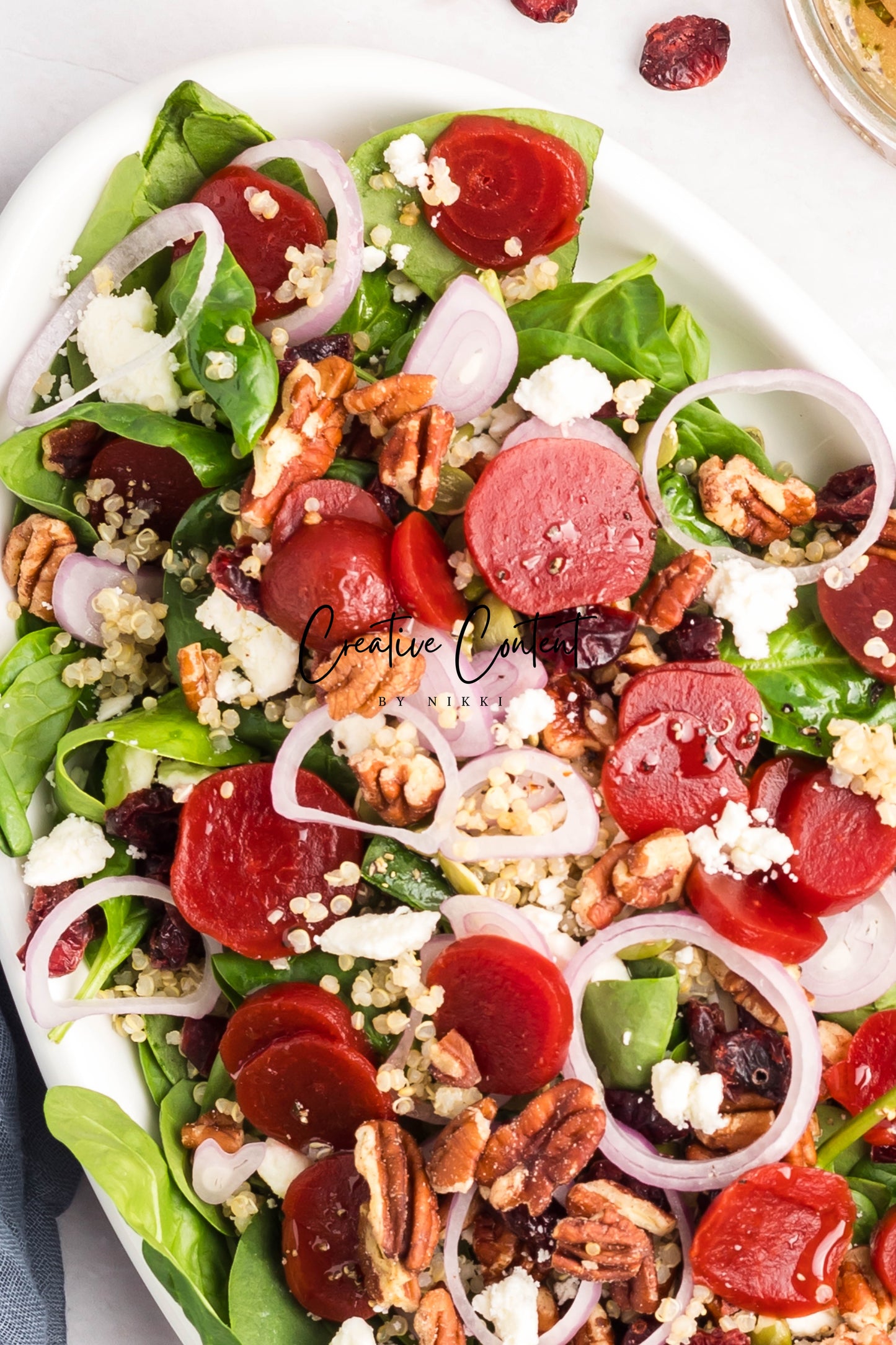 Beet Salad With Feta Cheese + Mint Vinaigrette
- Set 1 of 2