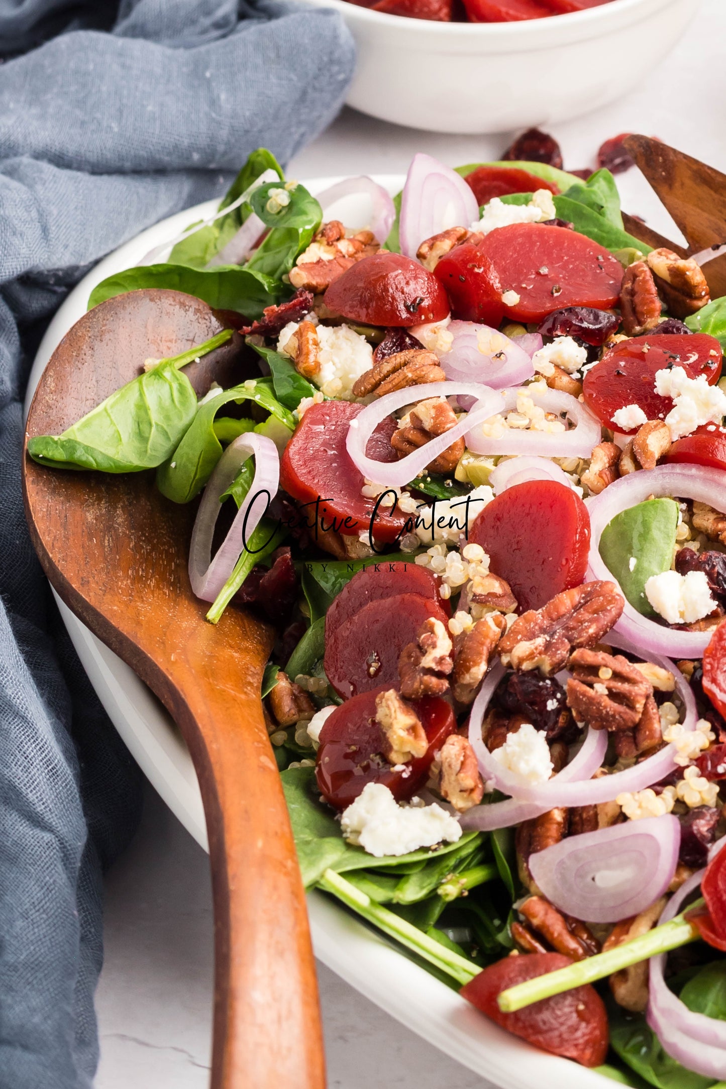 Beet Salad With Feta Cheese + Mint Vinaigrette
- Set 1 of 2