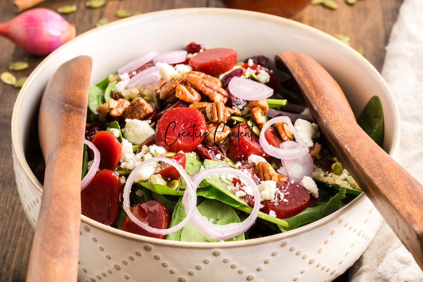 Beet Salad With Feta Cheese + Mint Vinaigrette - Set 2 of 2