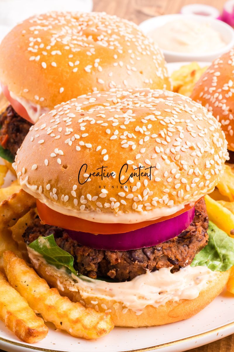 Black Bean Burgers + Chipotle Mayonnaise - Exclusive