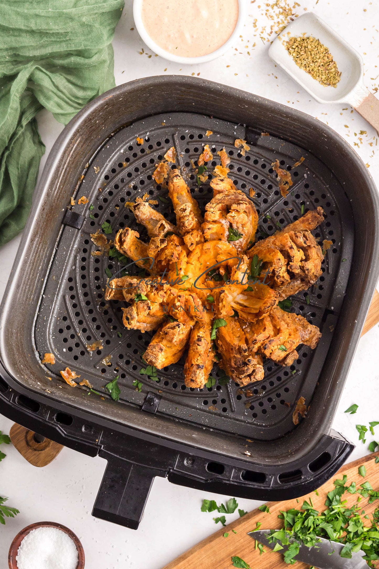 Air Fryer Blooming Onion + Blooming Onion Sauce - Exclusive