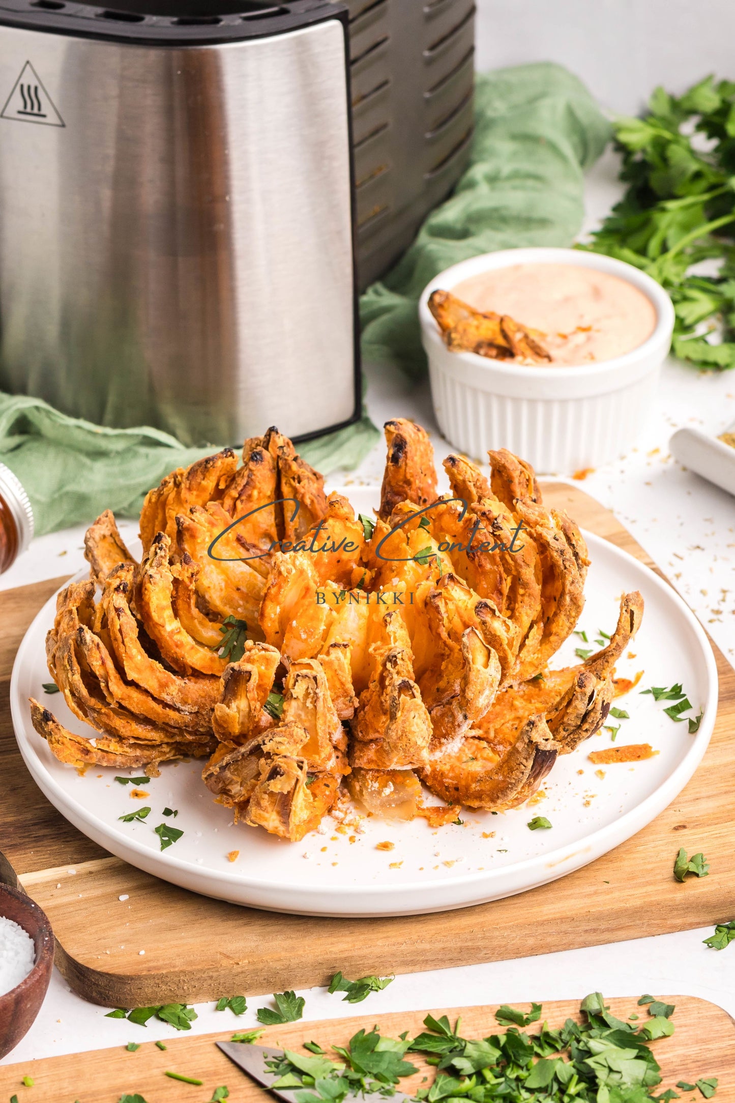 Air Fryer Blooming Onion + Blooming Onion Sauce - Exclusive