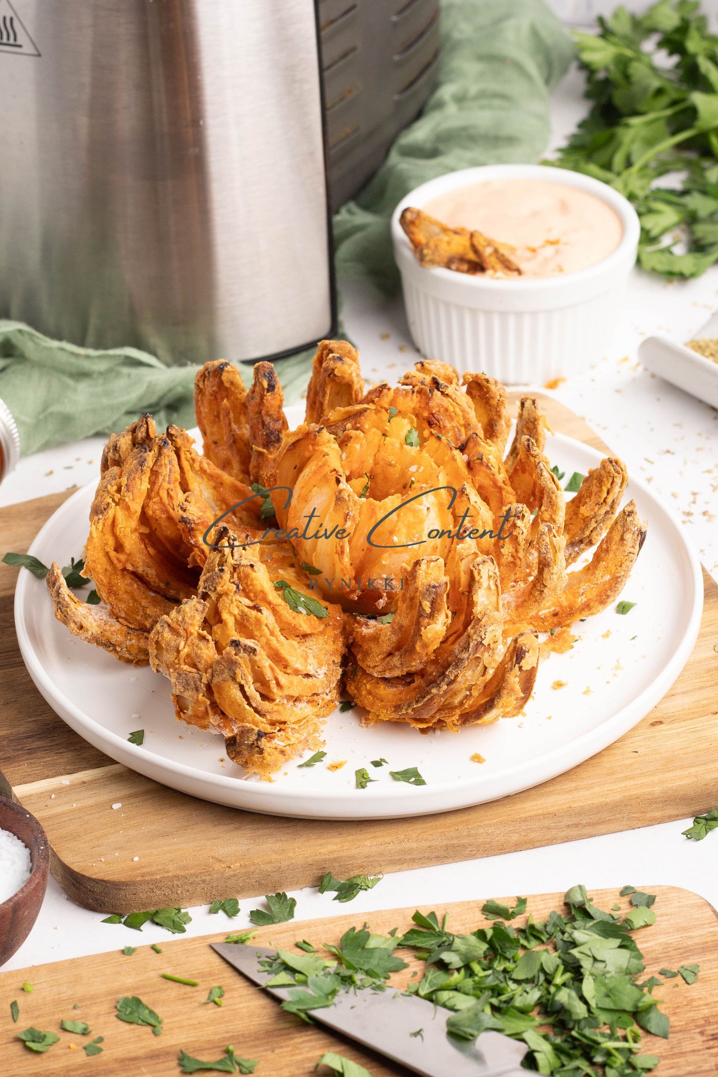 Air Fryer Blooming Onion + Blooming Onion Sauce - Exclusive
