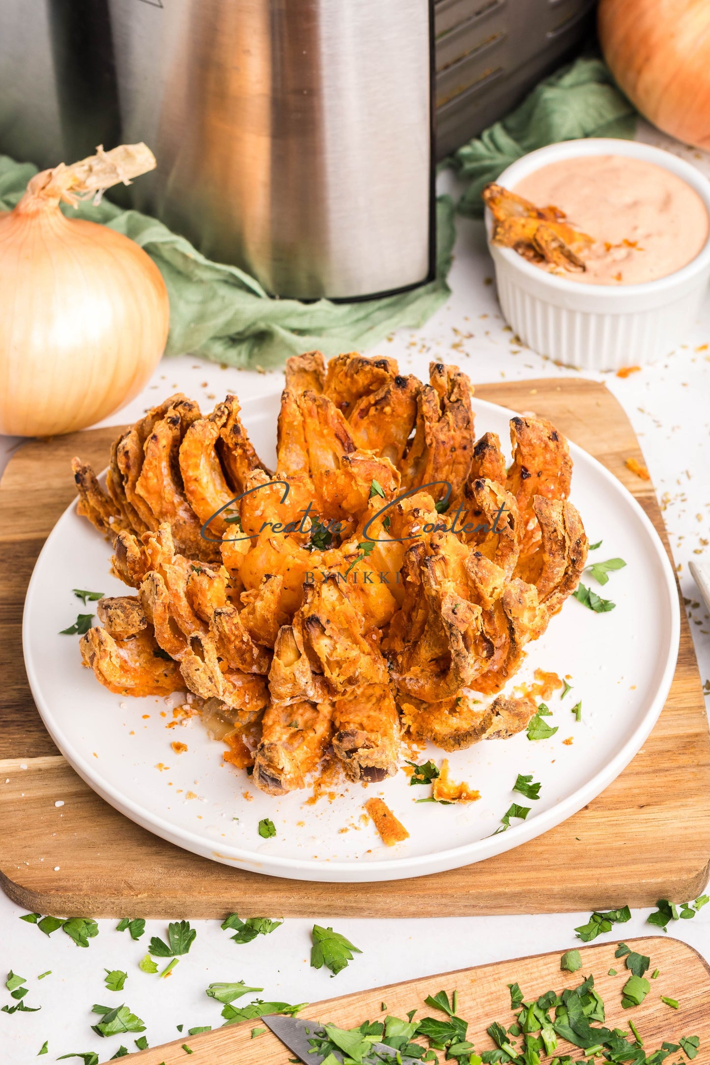 Air Fryer Blooming Onion + Blooming Onion Sauce - Exclusive
