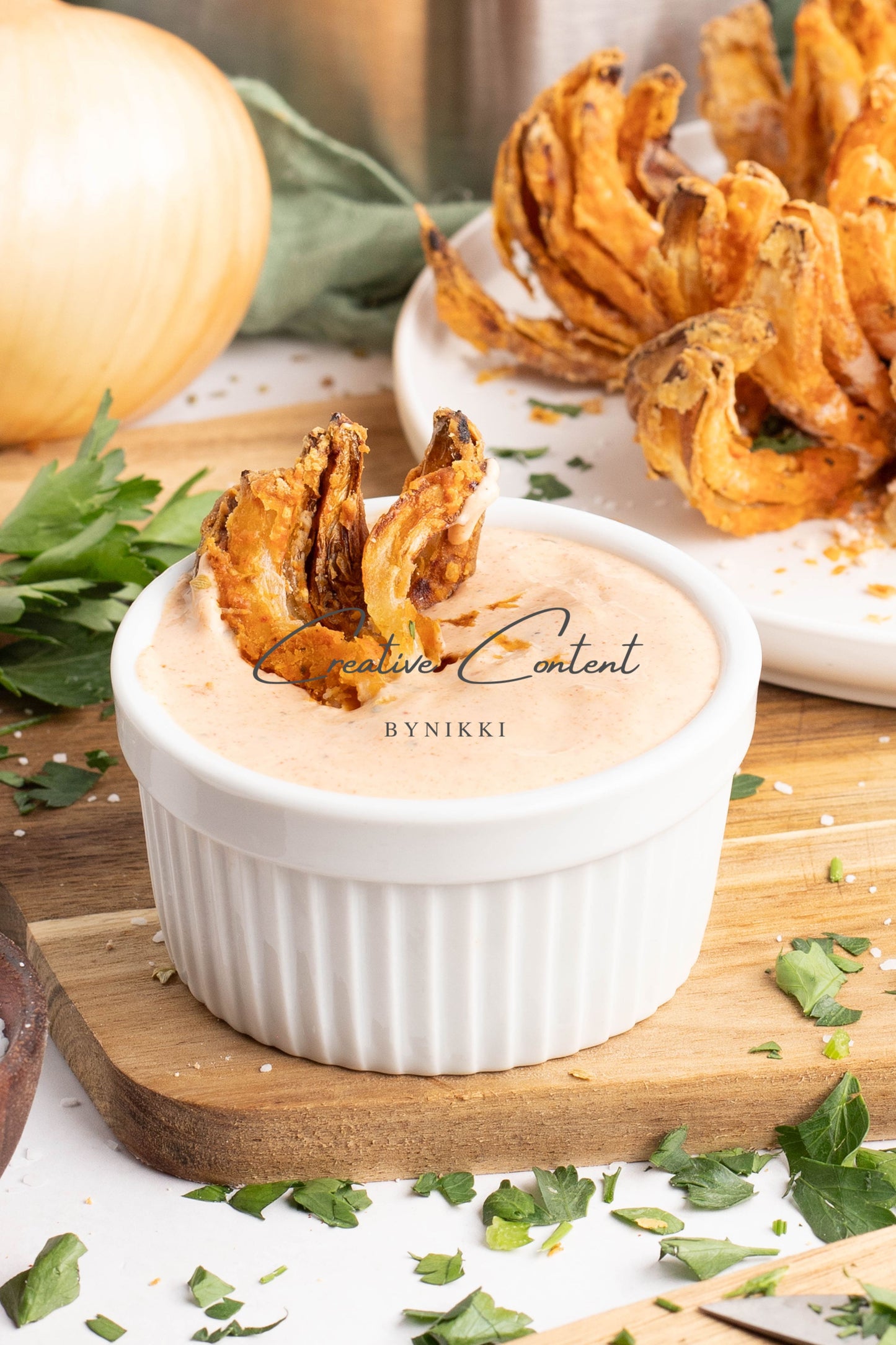 Air Fryer Blooming Onion + Blooming Onion Sauce - Exclusive