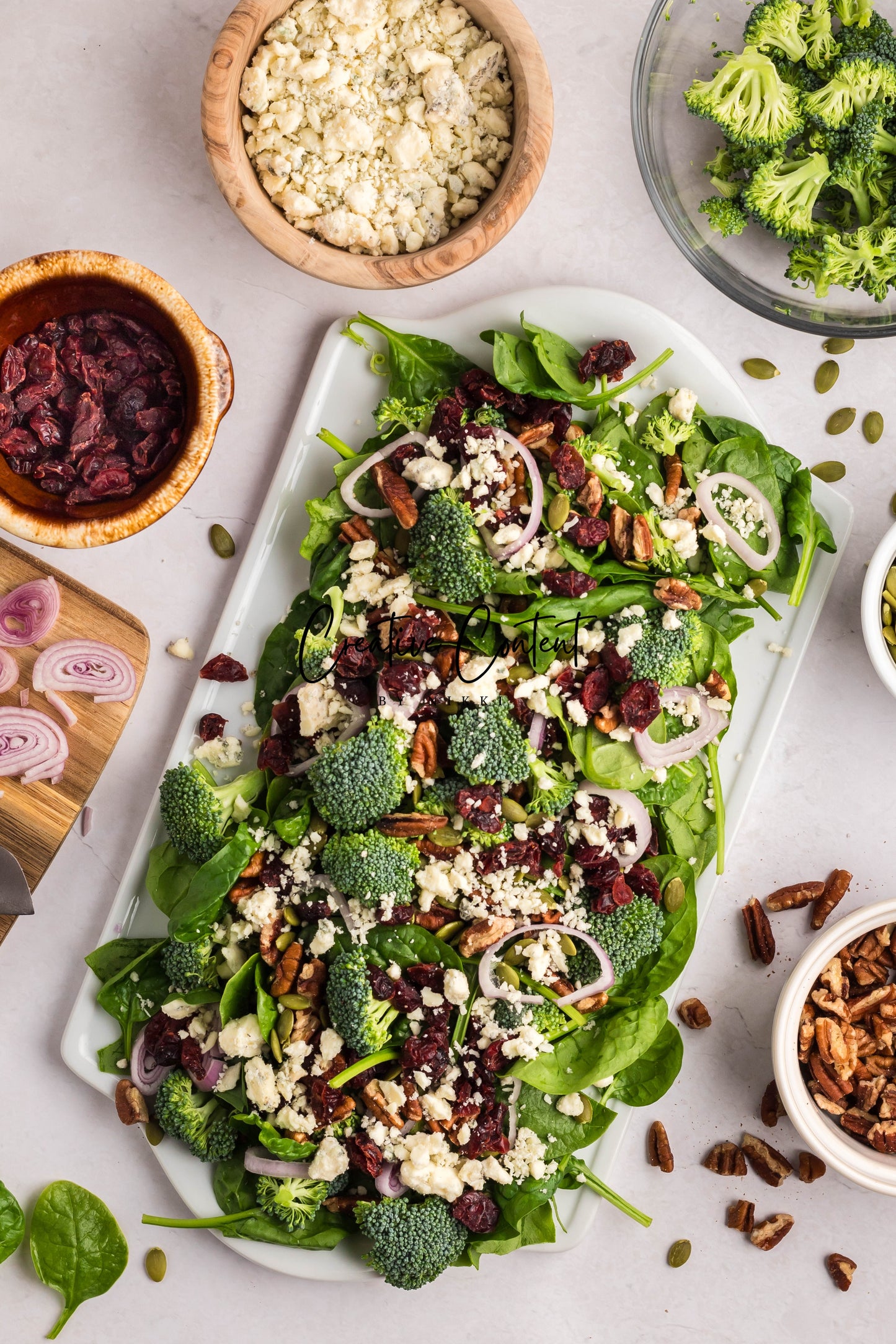 Spinach Salad + Dijon Vinaigrette - Set 1 of 2