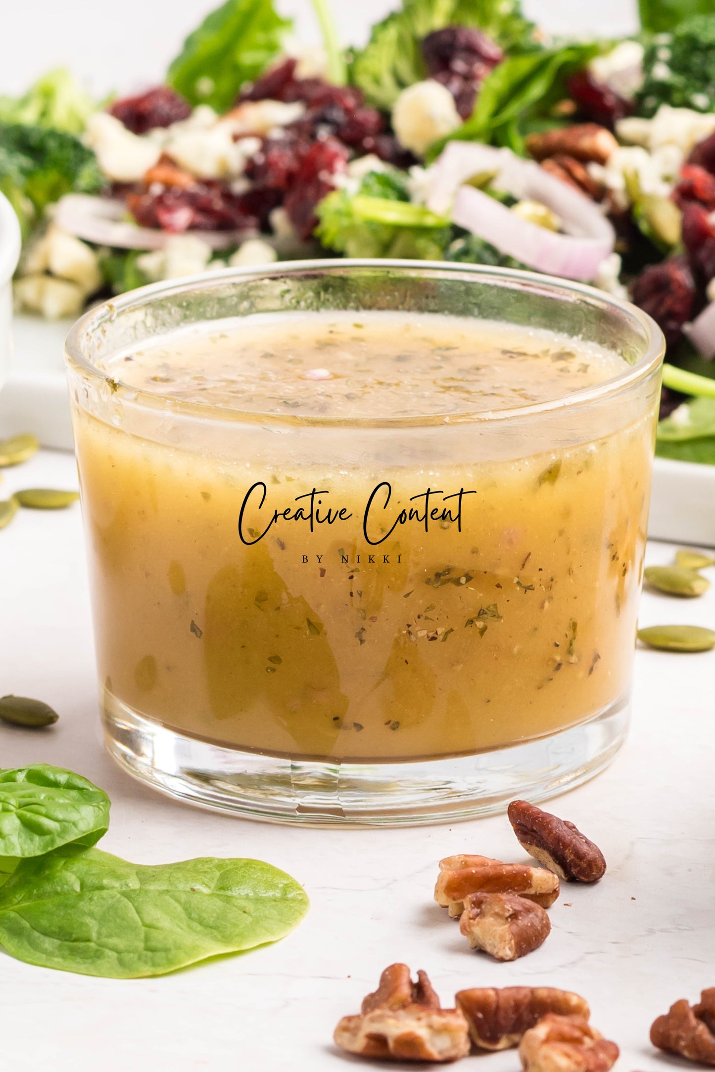 Spinach Salad + Dijon Vinaigrette - Set 1 of 2