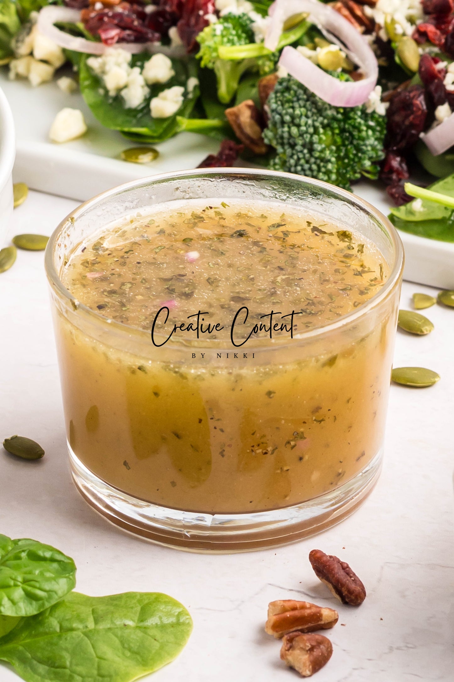 Spinach Salad + Dijon Vinaigrette - Set 1 of 2
