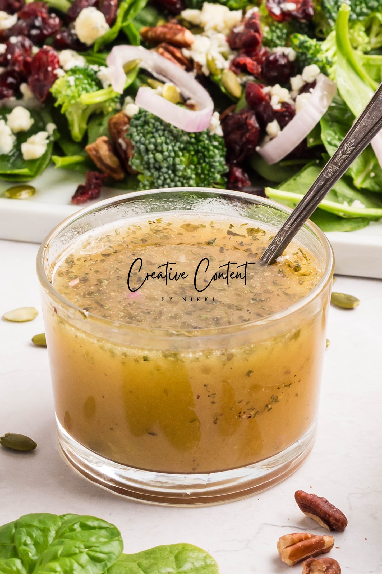 Spinach Salad + Dijon Vinaigrette - Set 1 of 2