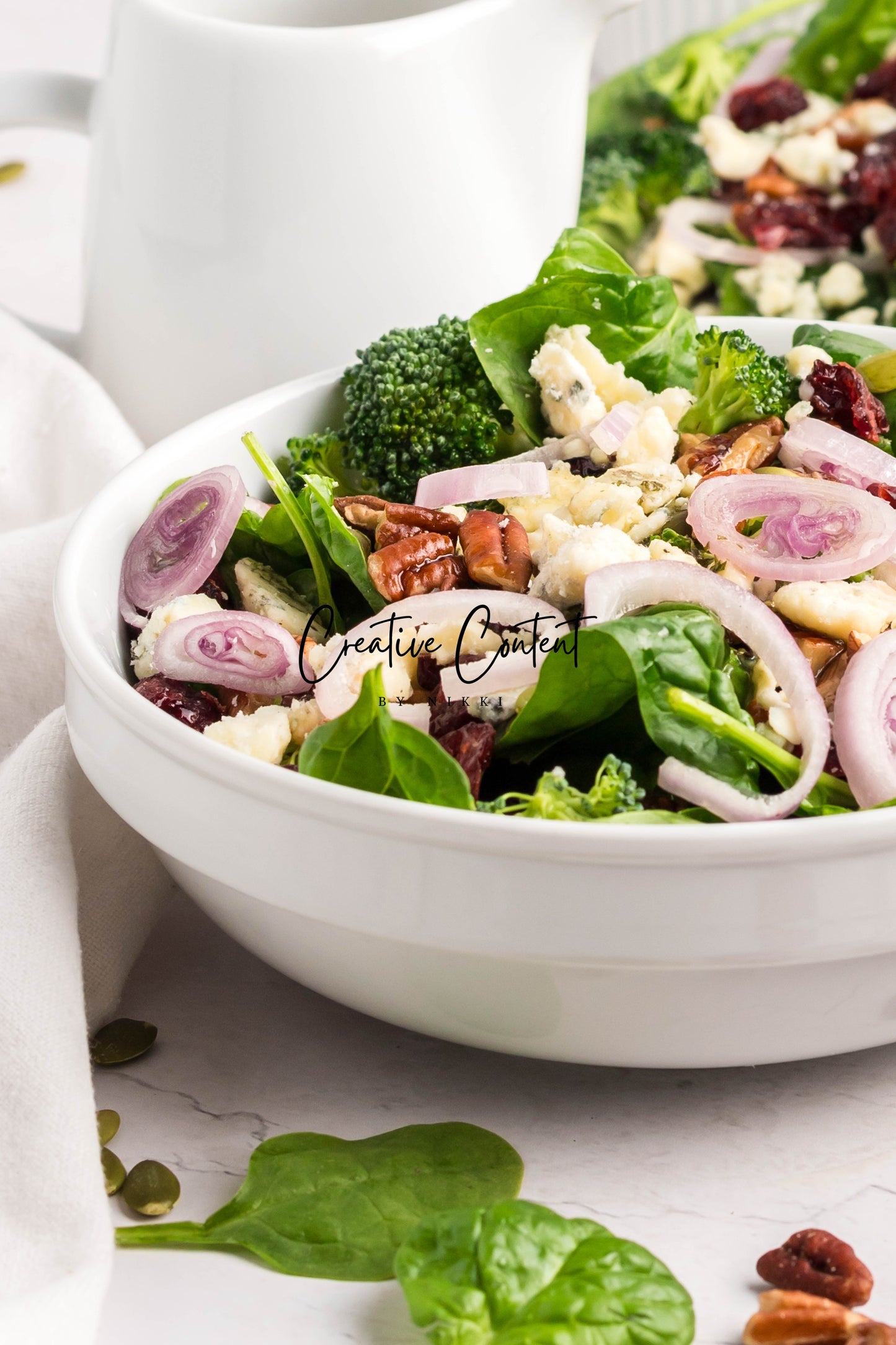 Spinach Salad + Dijon Vinaigrette - Set 1 of 2