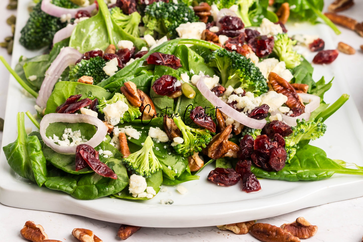 Spinach Salad + Dijon Vinaigrette - Set 1 of 2