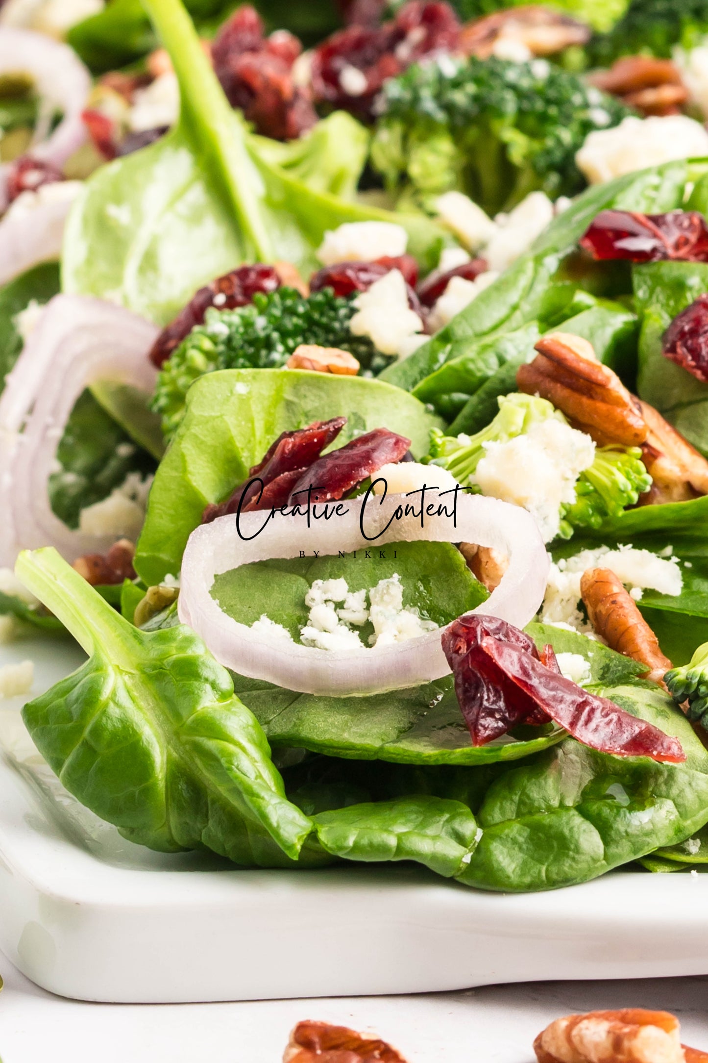 Spinach Salad + Dijon Vinaigrette - Set 1 of 2