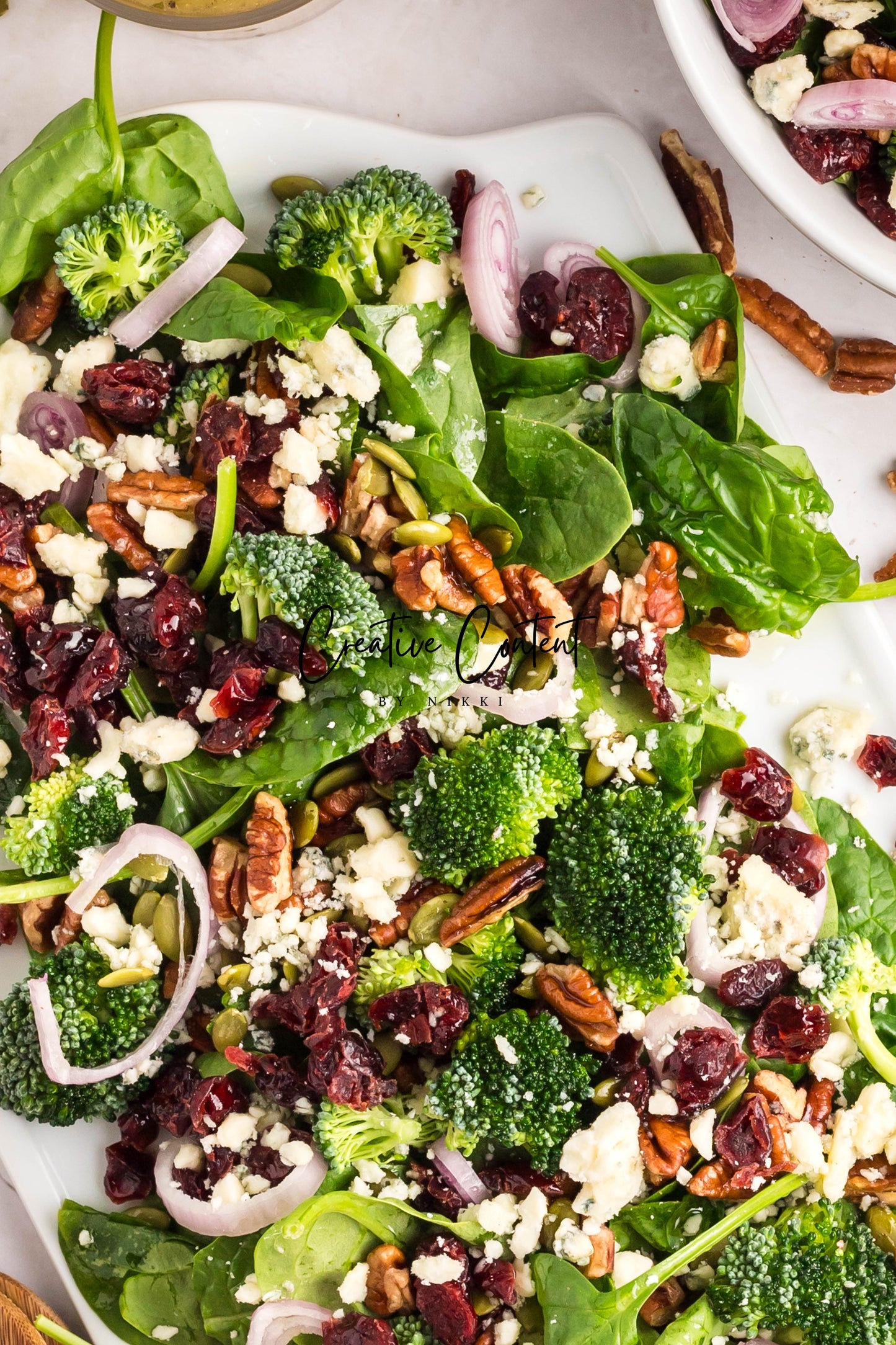Spinach Salad + Dijon Vinaigrette - Set 1 of 2