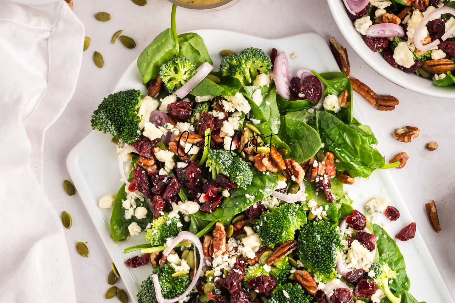 Spinach Salad + Dijon Vinaigrette - Set 1 of 2
