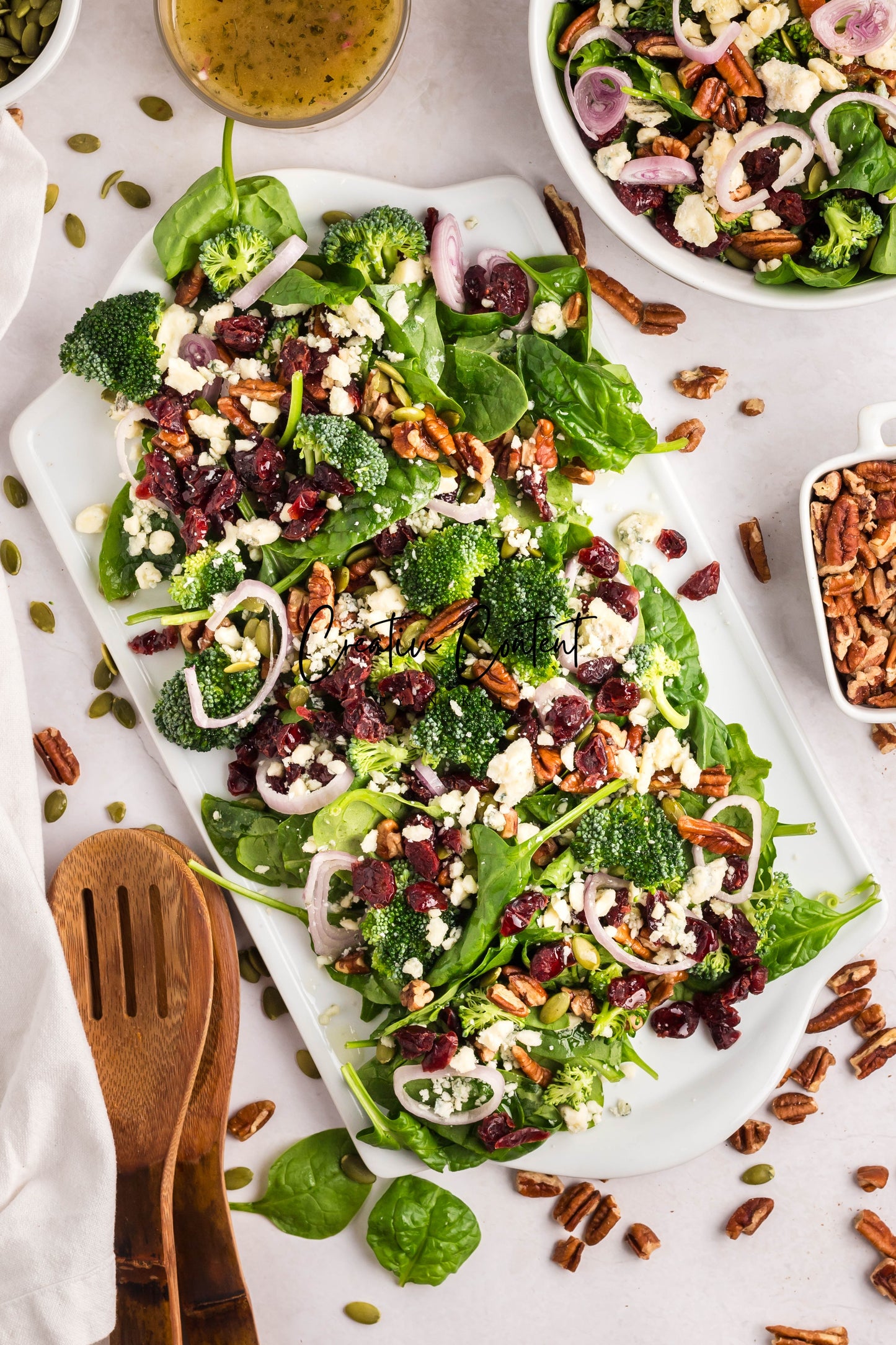 Spinach Salad + Dijon Vinaigrette - Set 1 of 2