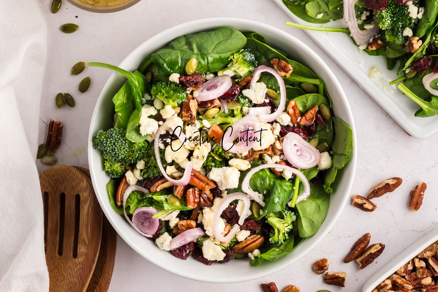 Spinach Salad + Dijon Vinaigrette - Set 1 of 2