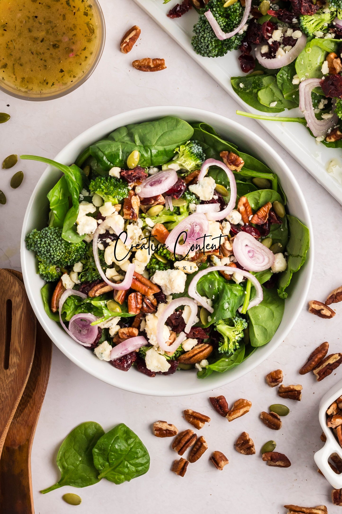 Spinach Salad + Dijon Vinaigrette - Set 1 of 2
