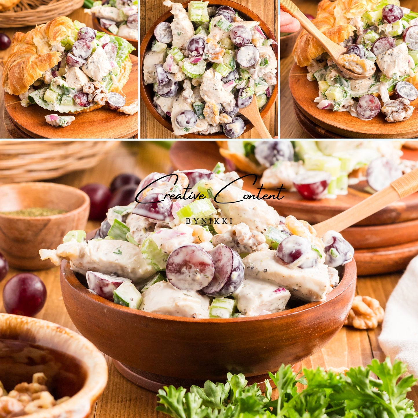 Chicken Salad with Grapes and Walnuts - Set 2 of 2