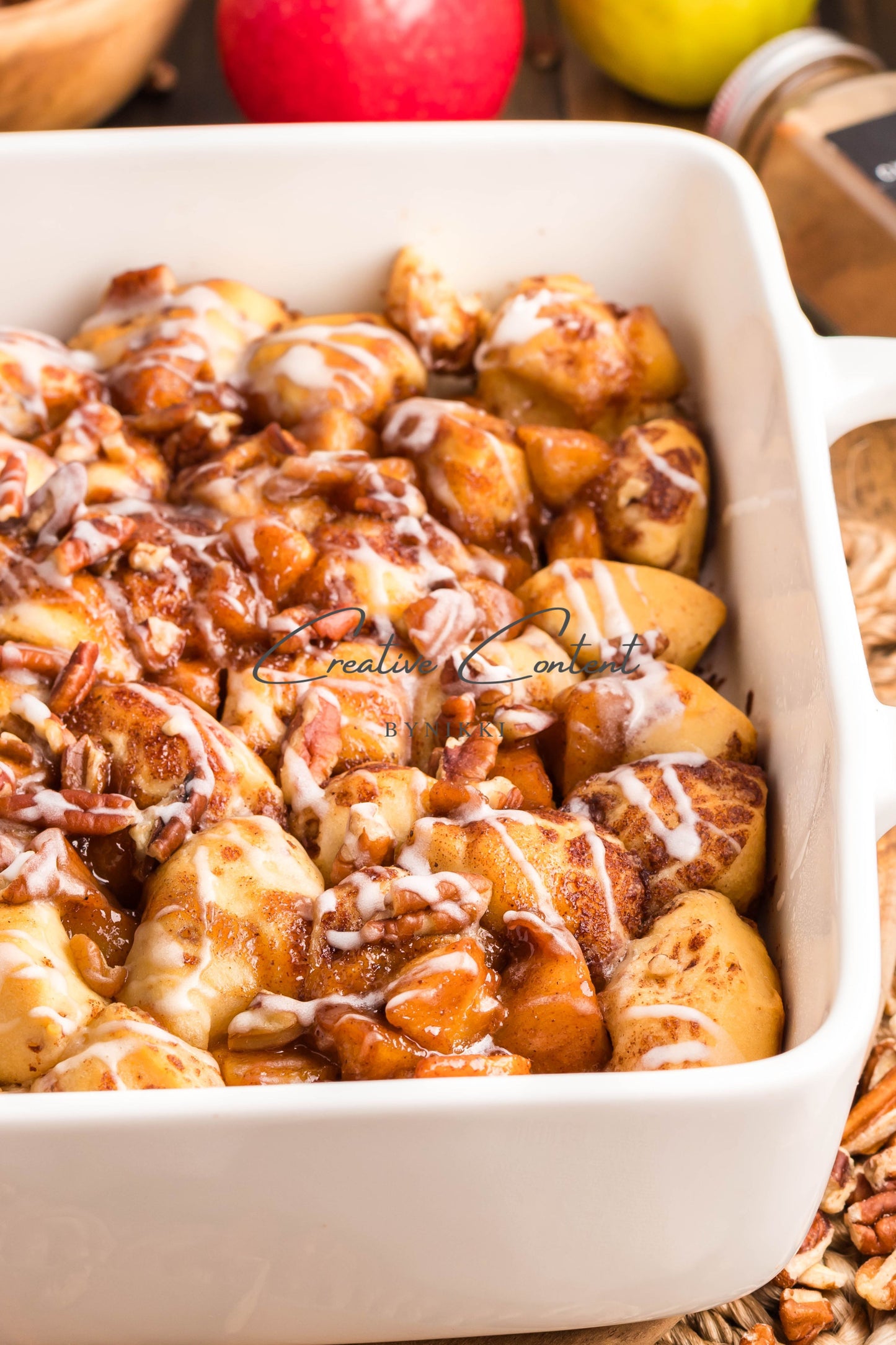 Caramel Apple Cinnamon Roll Casserole - Exclusive