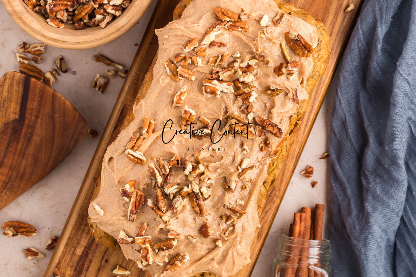Carrot Cake Loaf Cake + Cinnamon Cream Cheese Frosting
- Exclusive