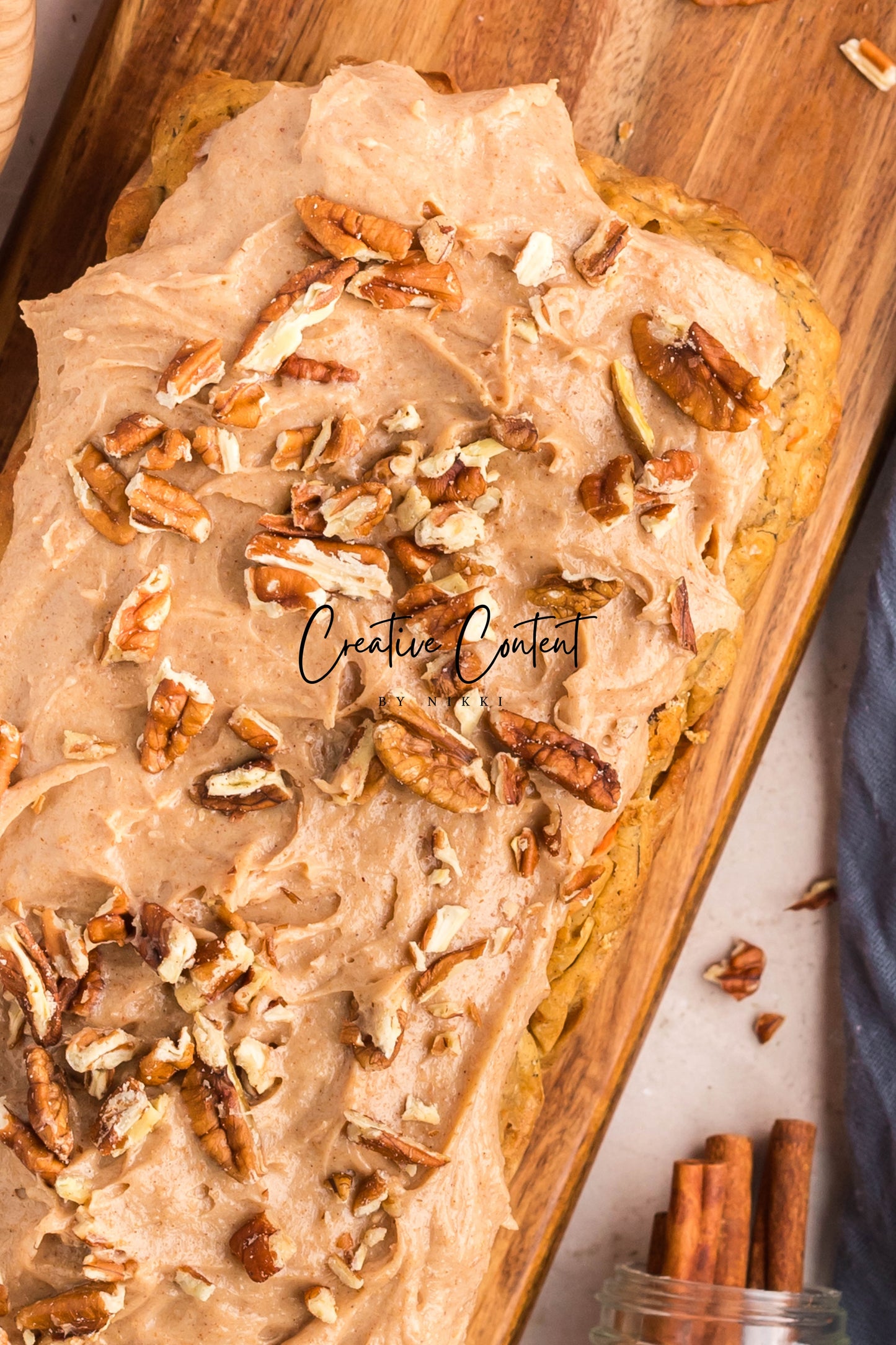 Carrot Cake Loaf Cake + Cinnamon Cream Cheese Frosting
- Exclusive