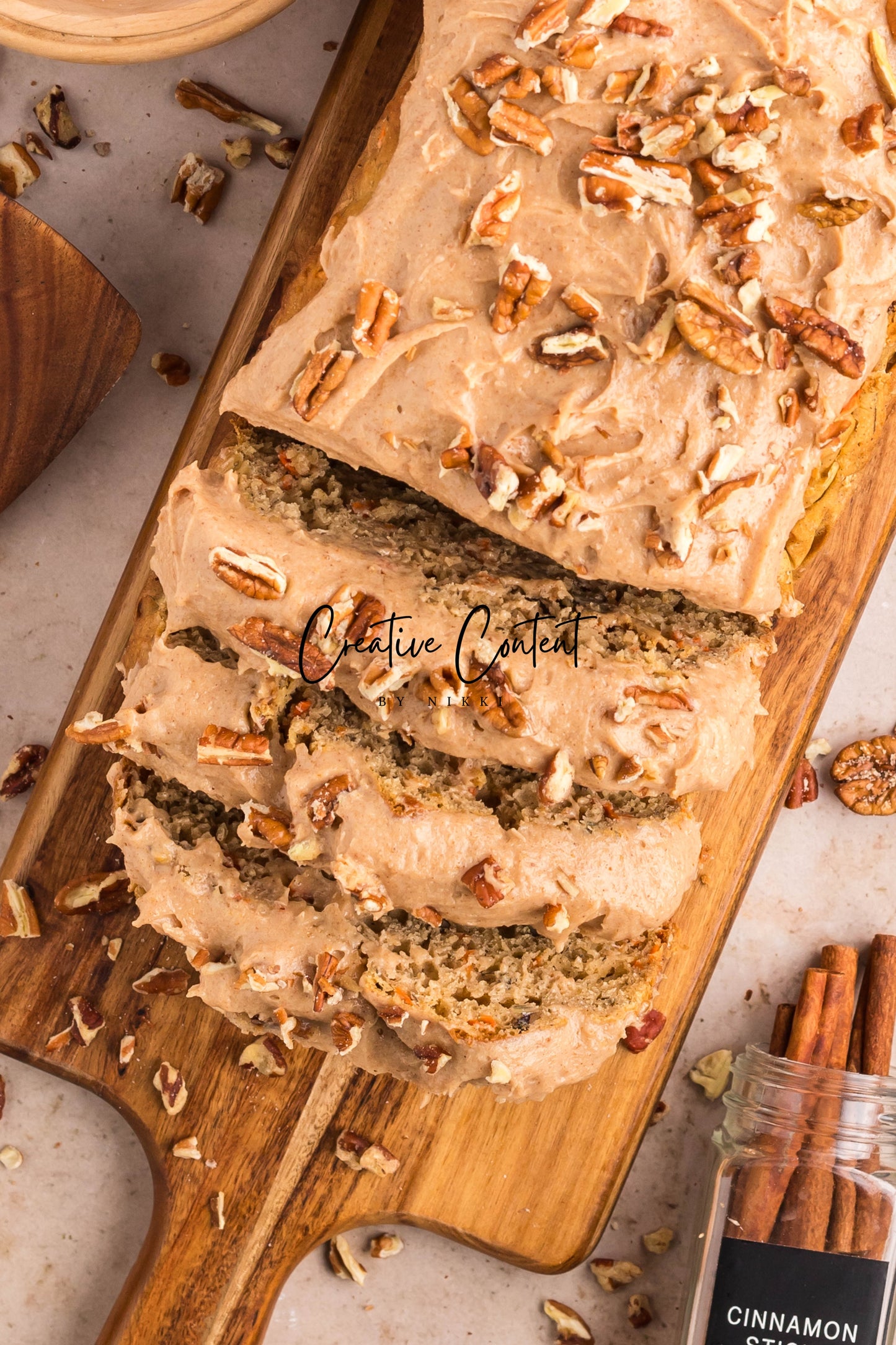 Carrot Cake Loaf Cake + Cinnamon Cream Cheese Frosting
- Exclusive