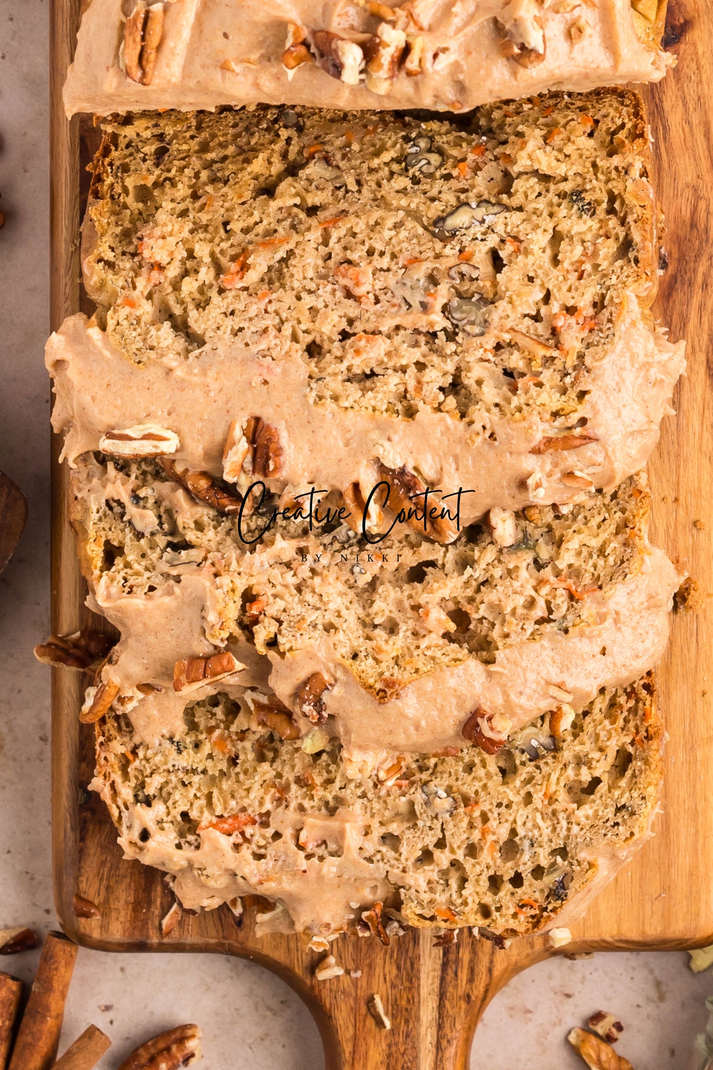 Carrot Cake Loaf Cake + Cinnamon Cream Cheese Frosting
- Exclusive