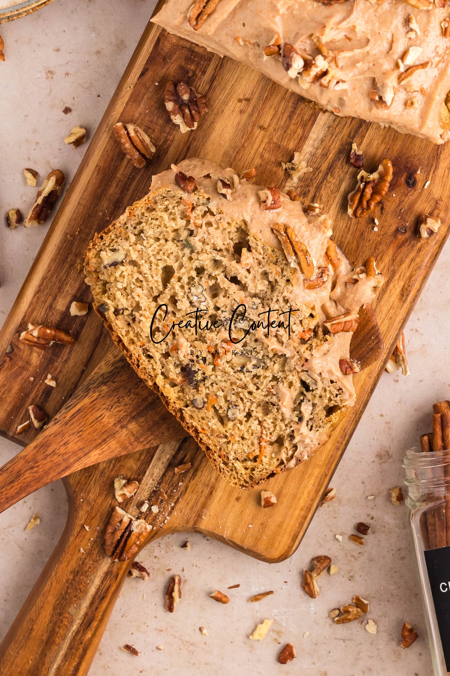 Carrot Cake Loaf Cake + Cinnamon Cream Cheese Frosting
- Exclusive