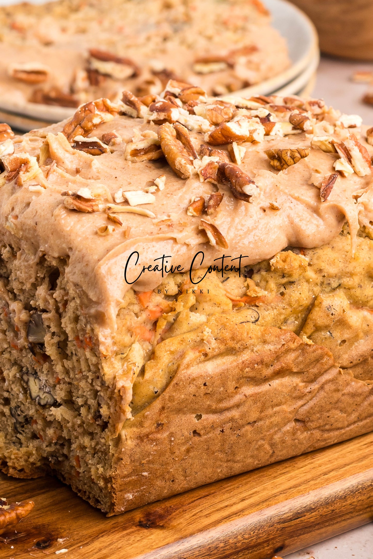 Carrot Cake Loaf Cake + Cinnamon Cream Cheese Frosting
- Exclusive