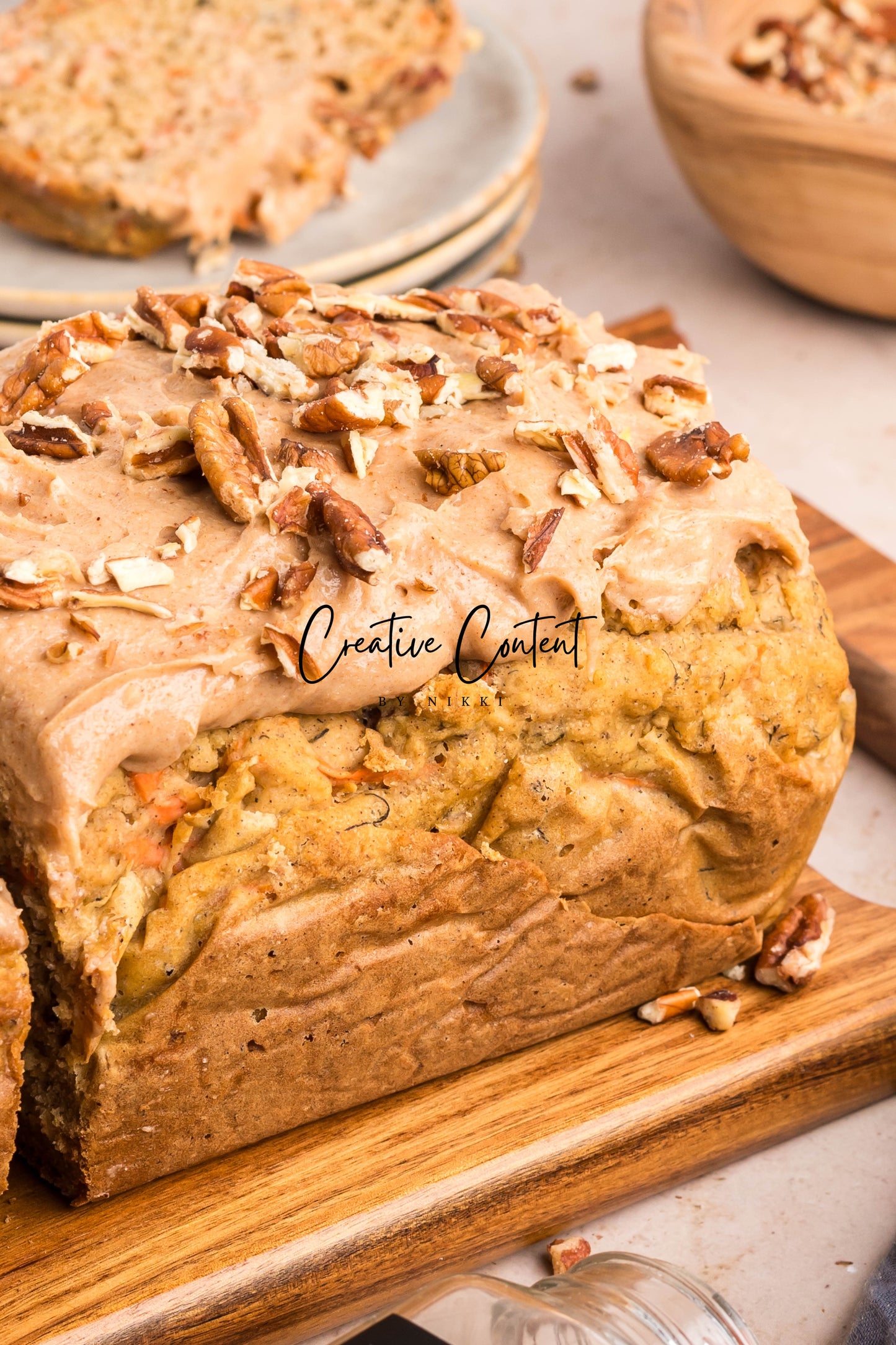 Carrot Cake Loaf Cake + Cinnamon Cream Cheese Frosting
- Exclusive