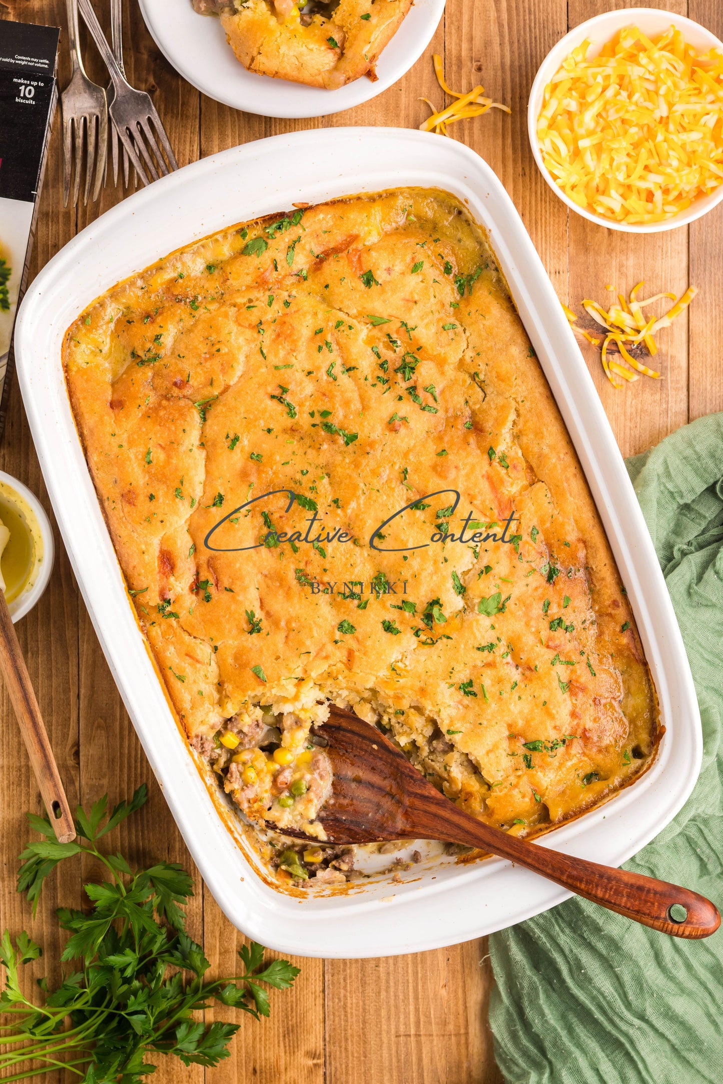 Cheddar Bay Ground Beef Cobbler -  Exclusive