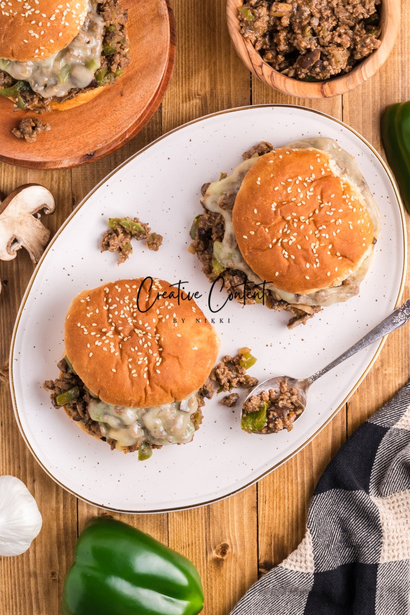 Cheesesteak Sloppy Joes - Set 3 of 3