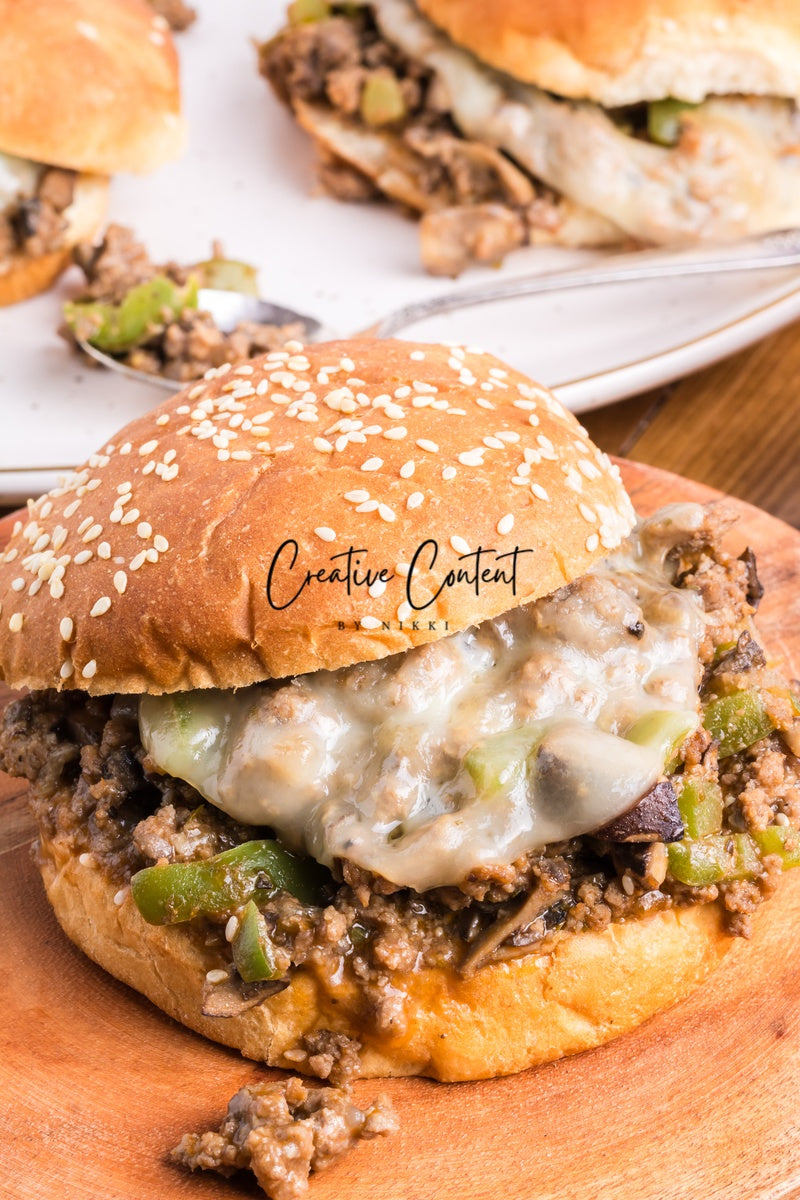 Cheesesteak Sloppy Joes - Set 3 of 3