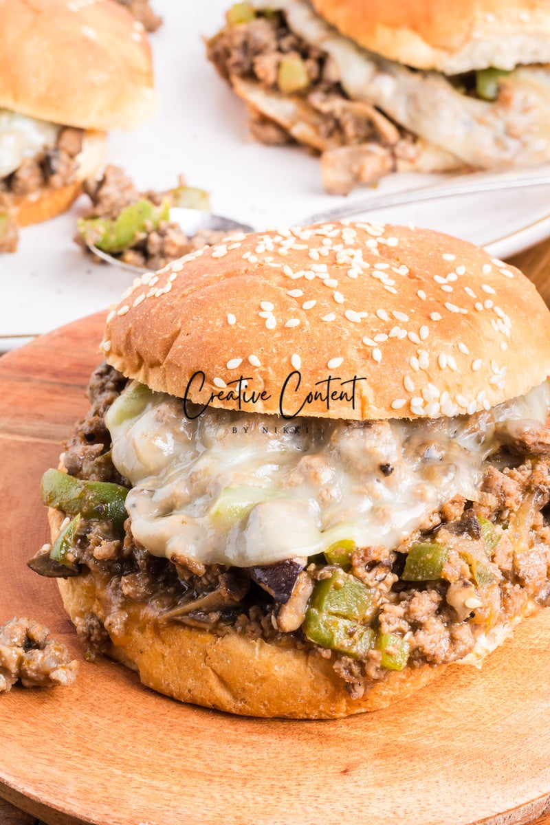 Cheesesteak Sloppy Joes - Set 3 of 3