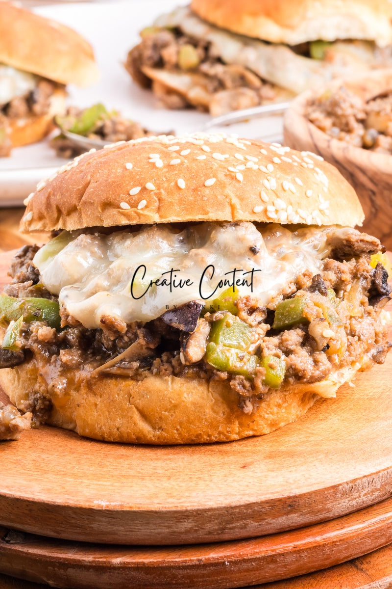 Cheesesteak Sloppy Joes - Set 3 of 3