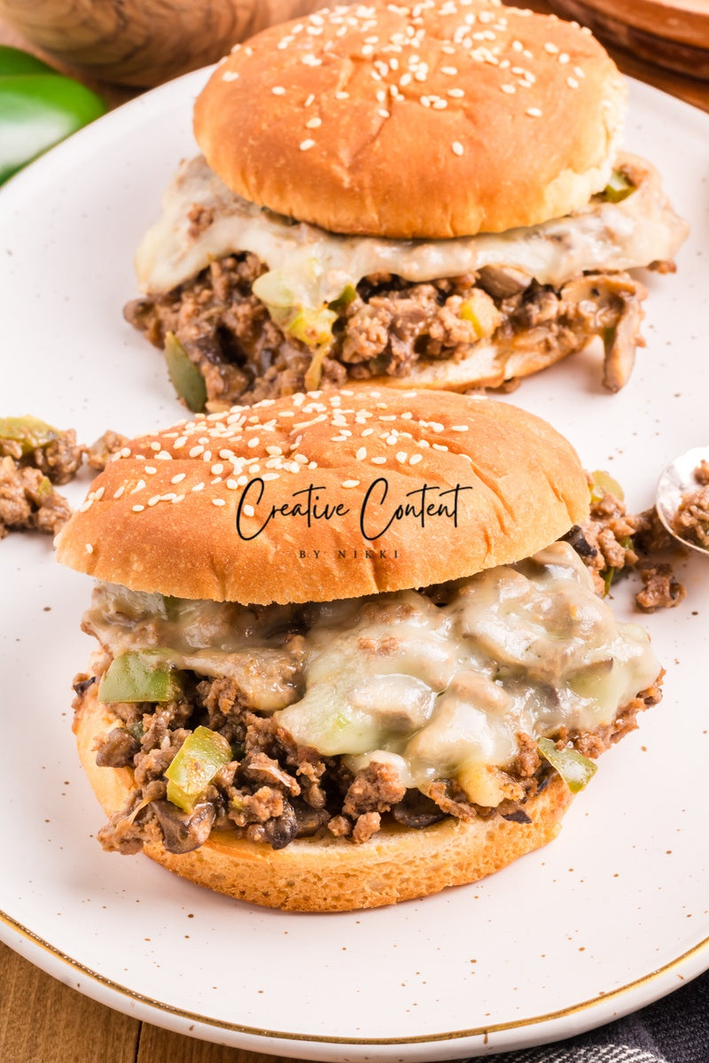 Cheesesteak Sloppy Joes - Set 3 of 3