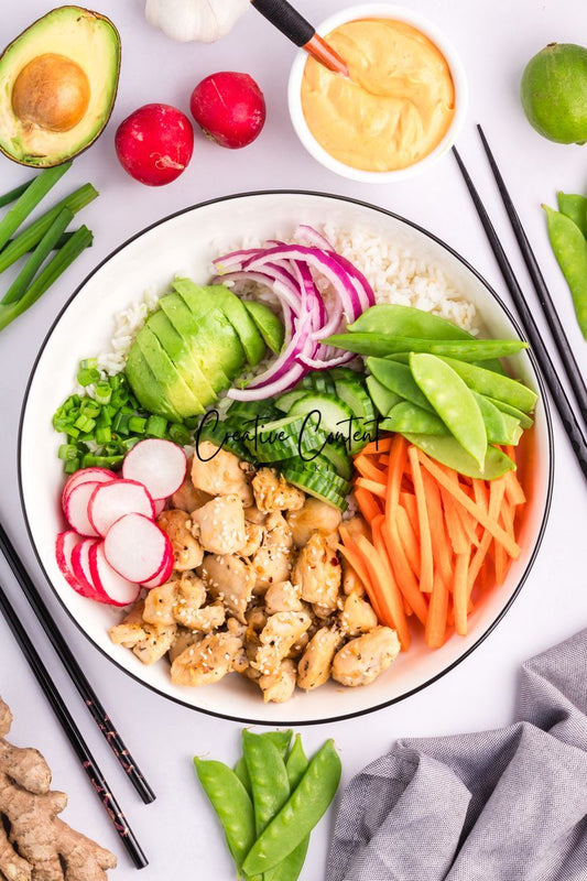 Chicken Poke Bowl + Spicy Mayo -  Exclusive